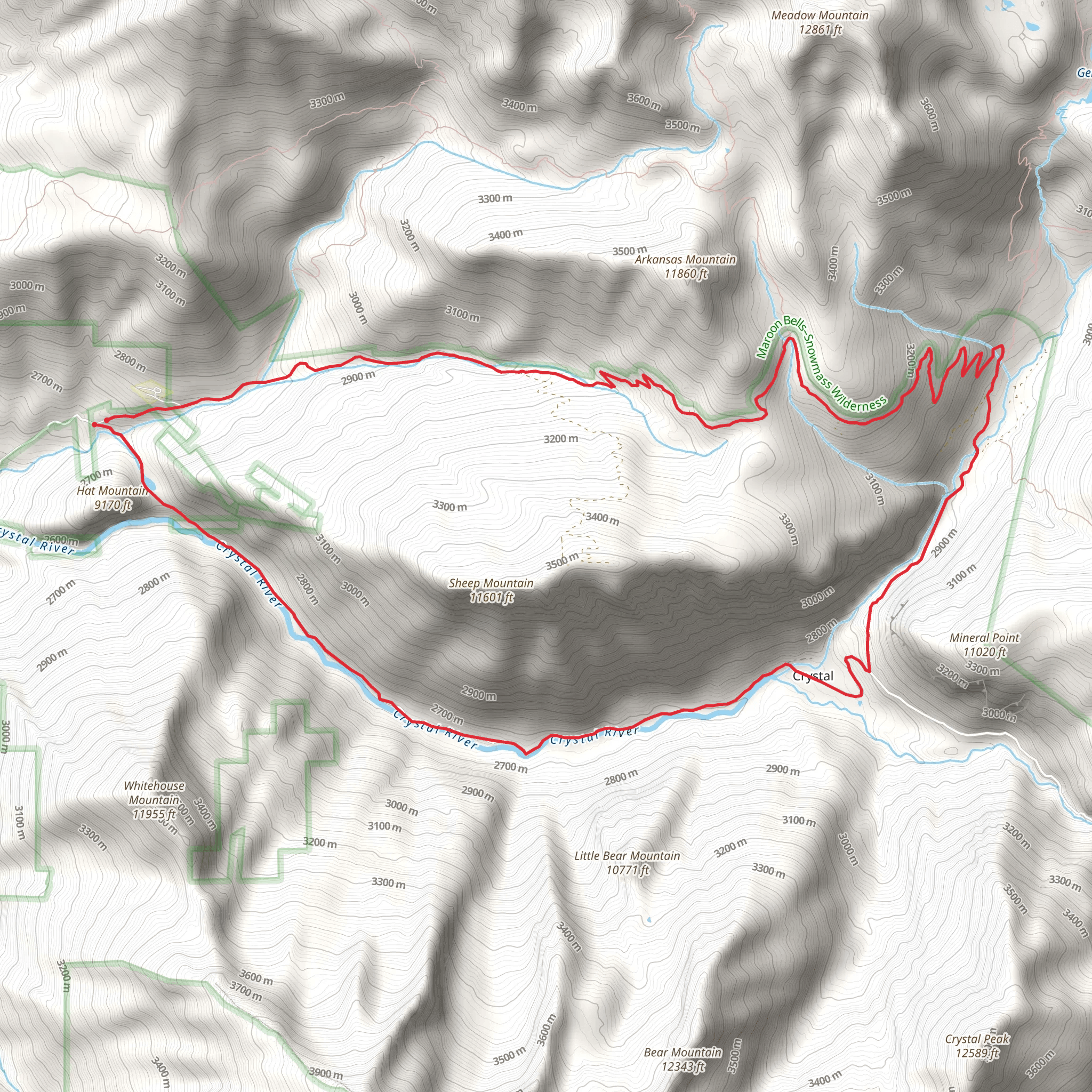 American Discovery and Lost Trail Loop Trail mobile static map