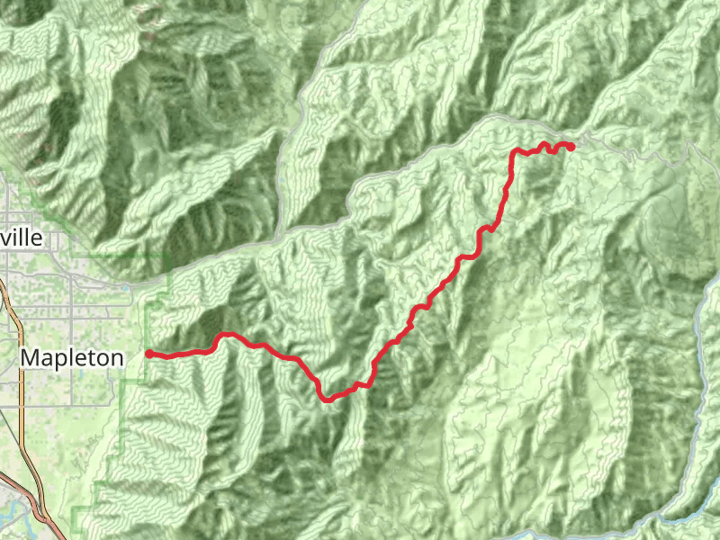 Left Fork Maple Canyon Trail and Mapleton Sawmill Hollow Trail