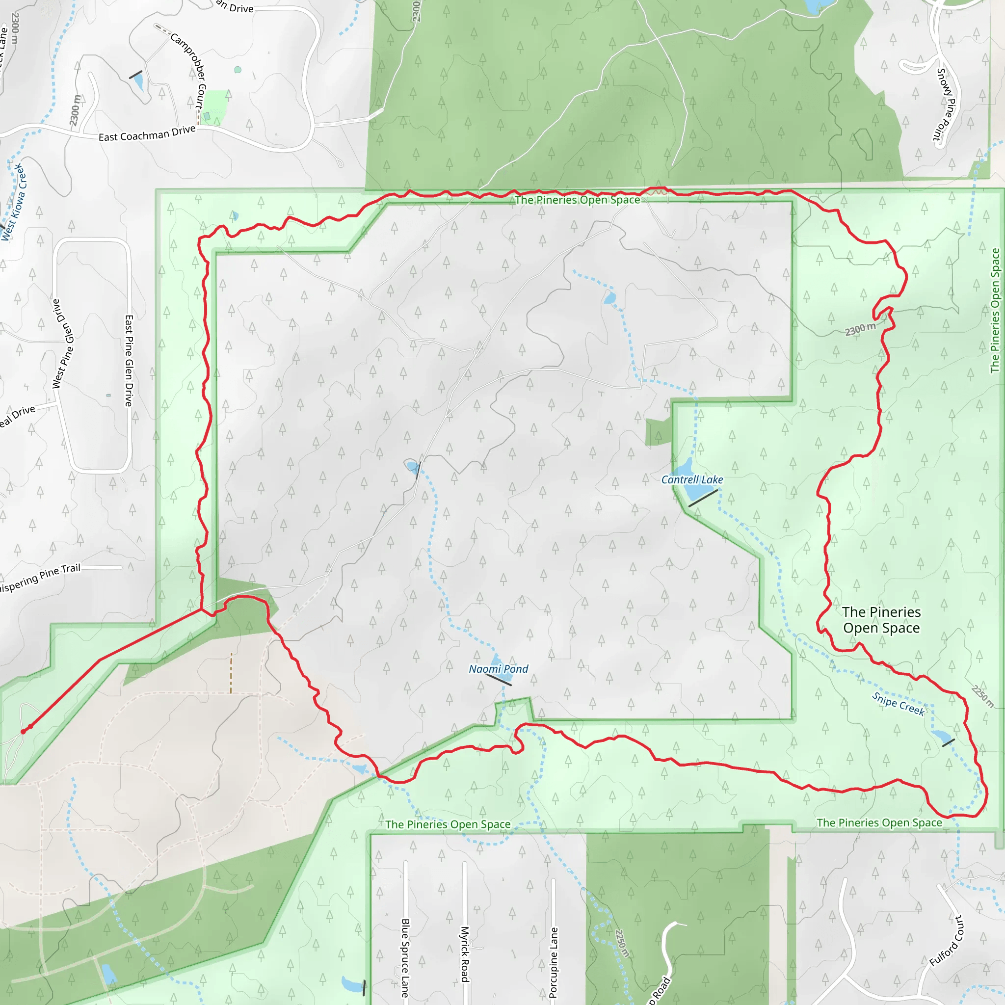Pineries Loop Trail mobile static map