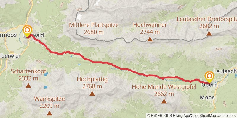 Adlerweg stage 17 Map