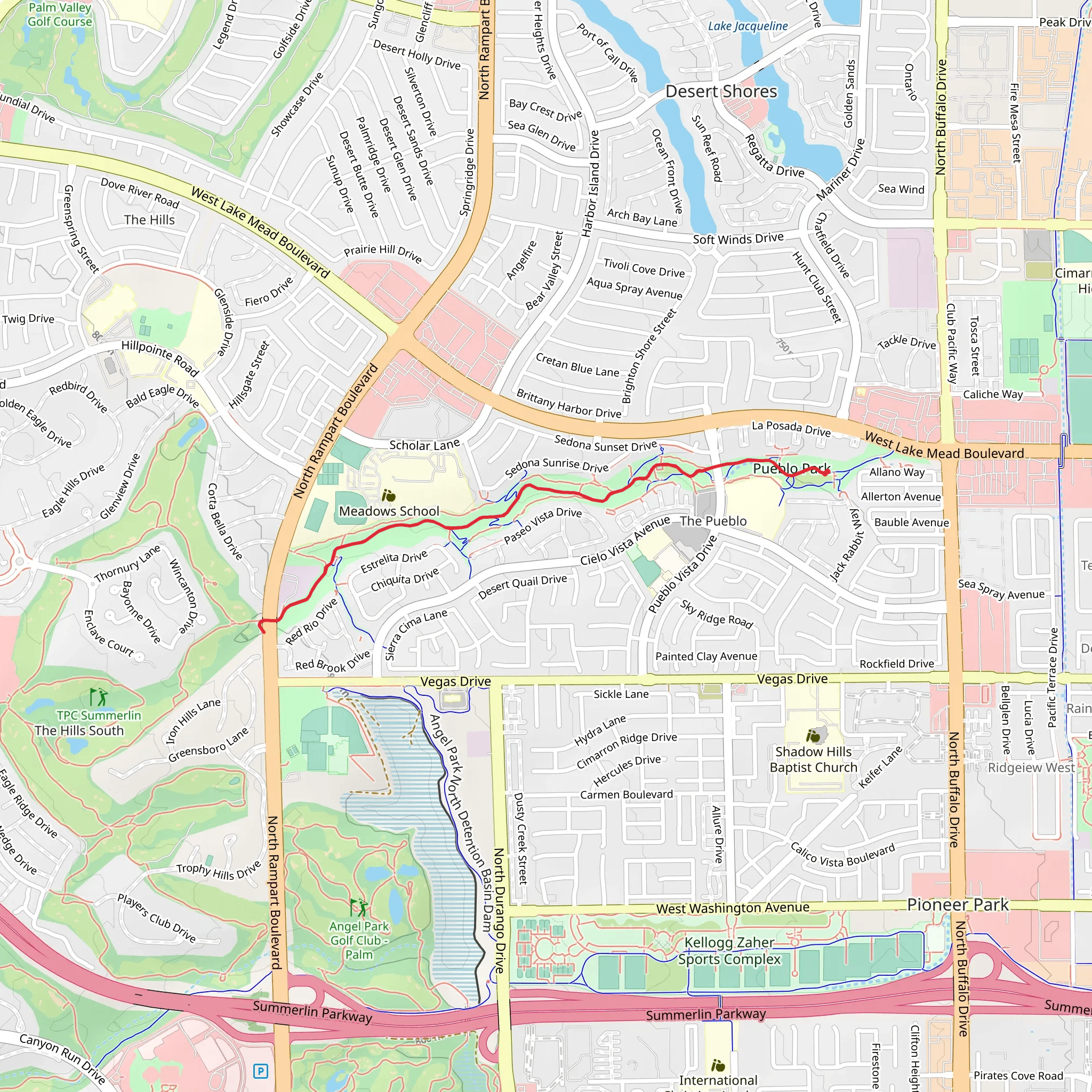 Pueblo Park Trail mobile static map