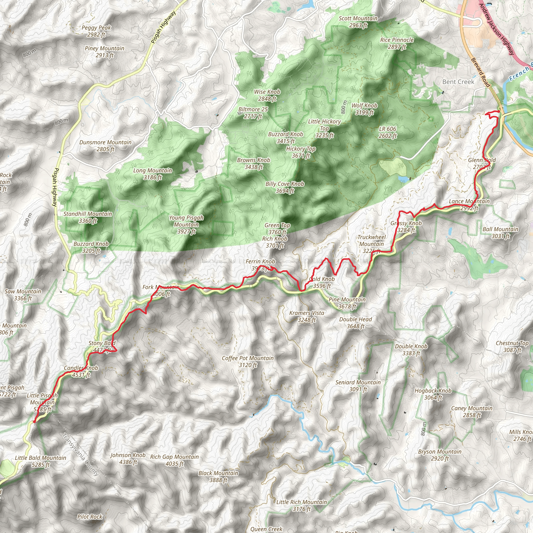 Shut-In Trail mobile static map