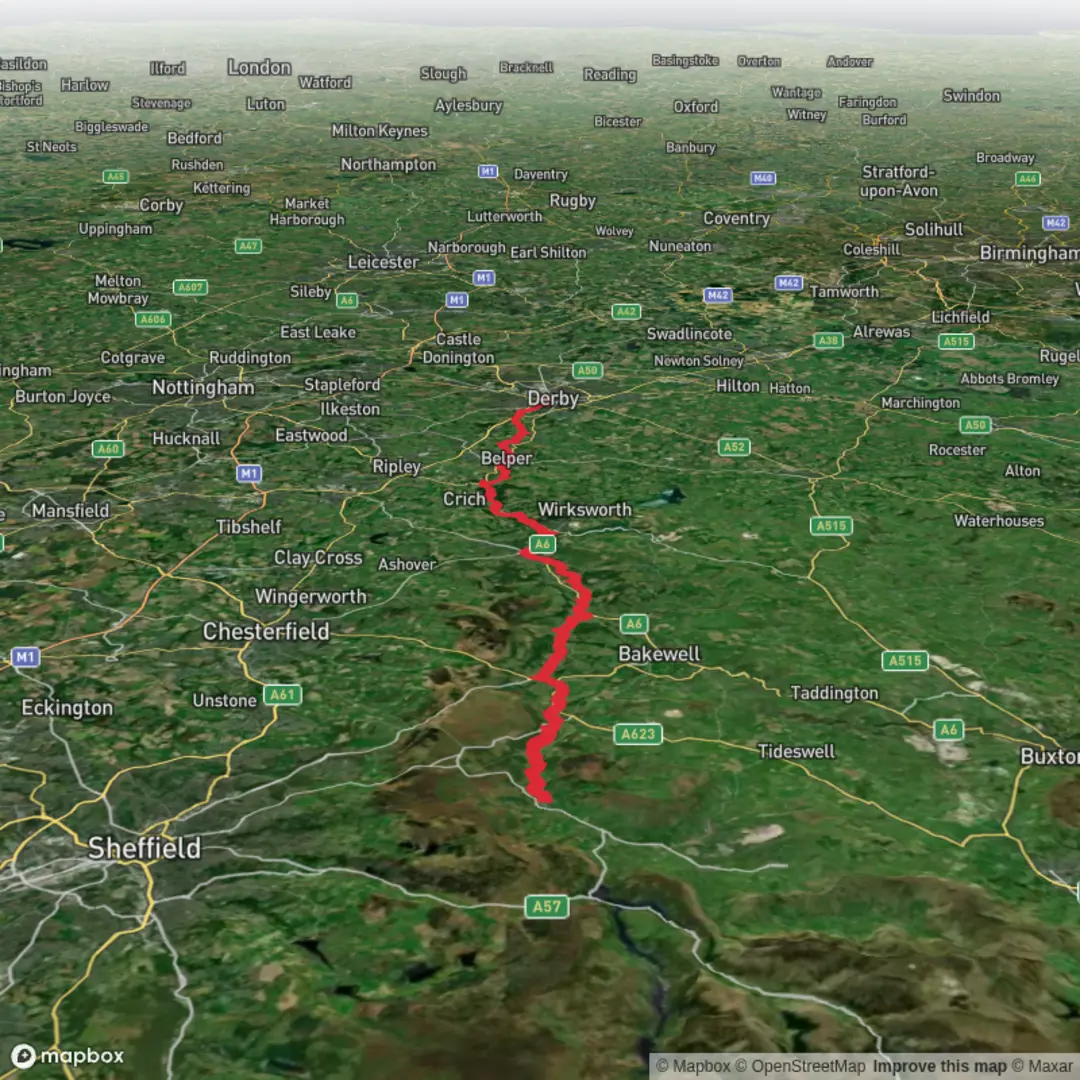 An image depicting the trail Hike from Hathersage and its surrounding area.