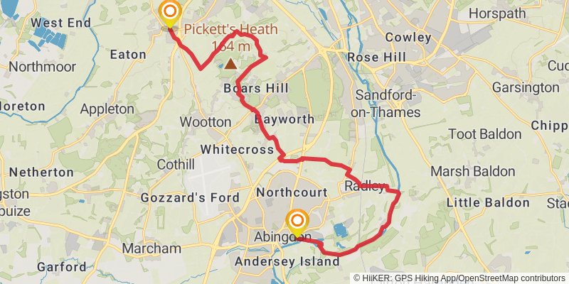 Oxford Greenbelt Way stage 2 Map