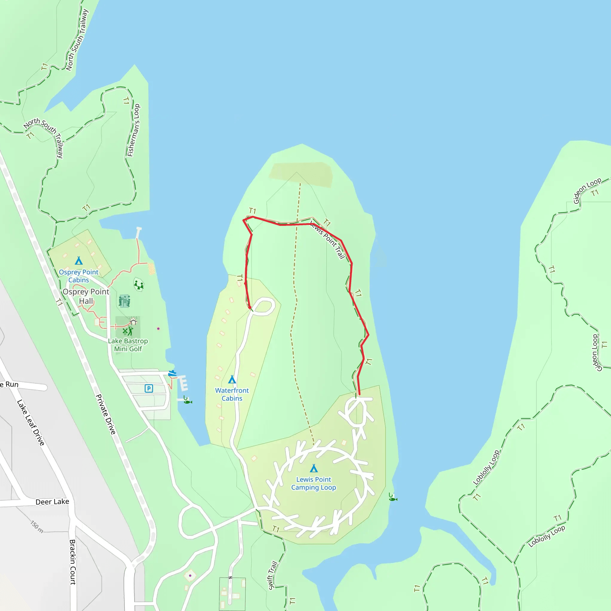 Lewis Point Trail mobile static map