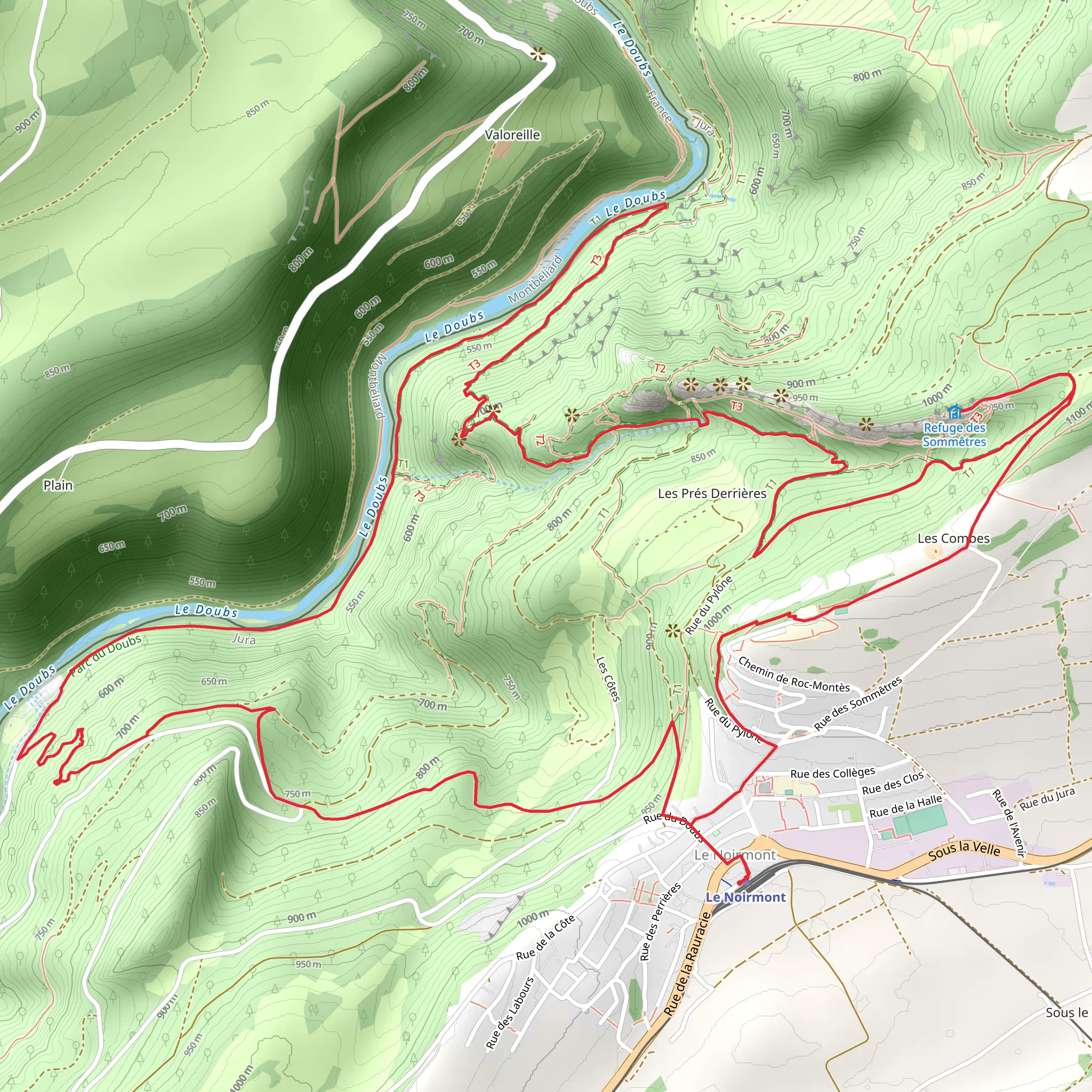 Des Franches-Montagnes au Doubs mobile static map
