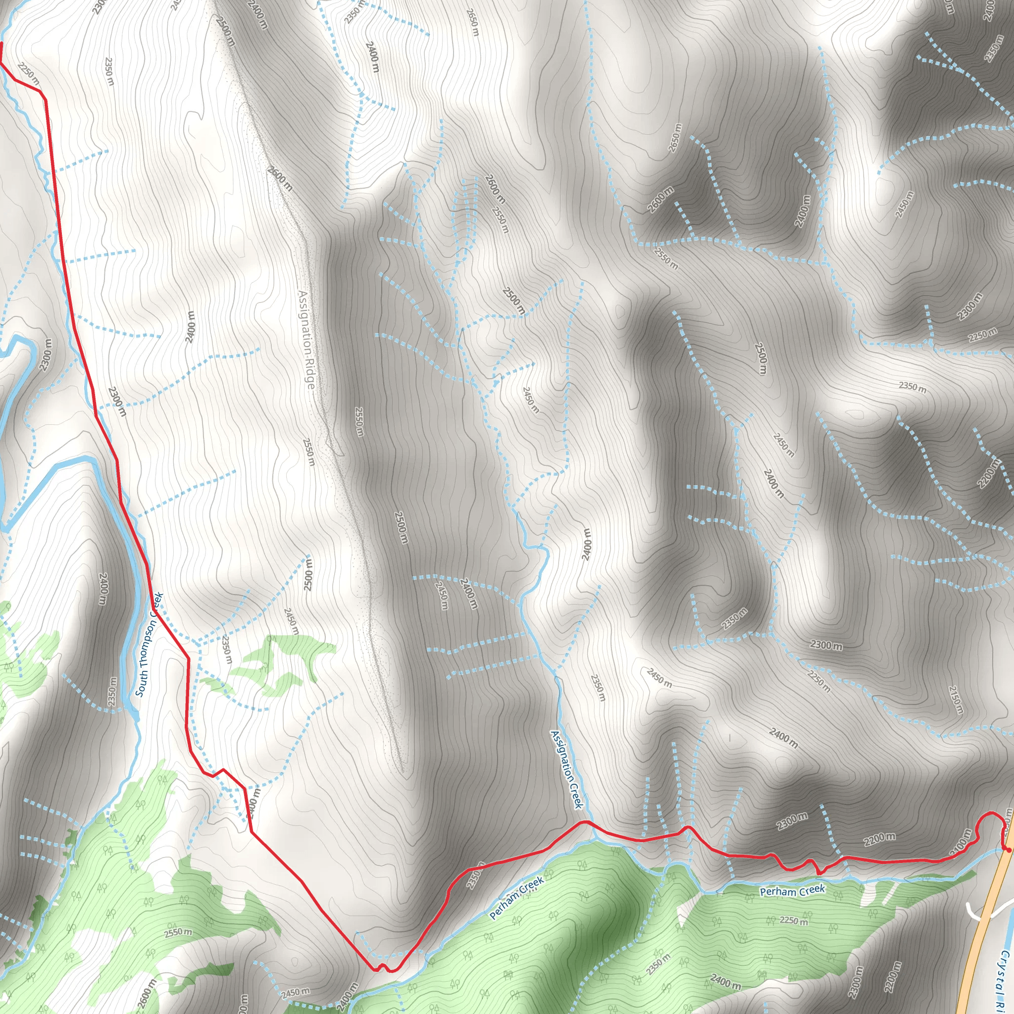 Perham Creek Trail mobile static map