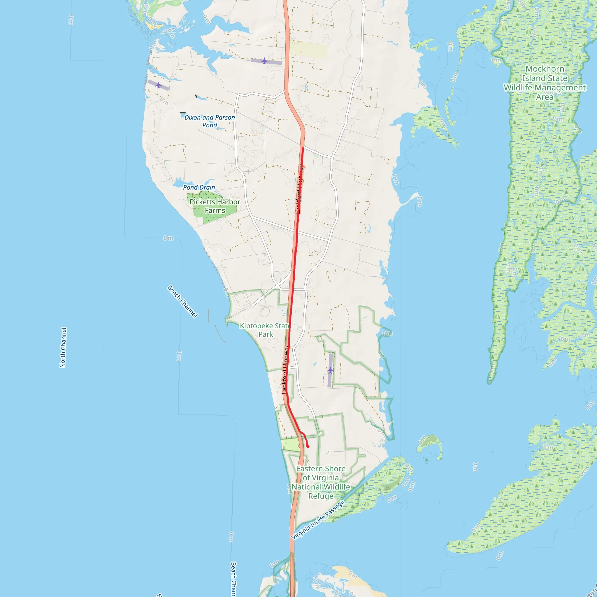 Southern Tip Hike Trail mobile static map