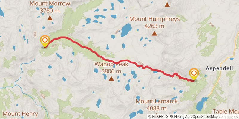South Lake To North Lake stage 5 Map