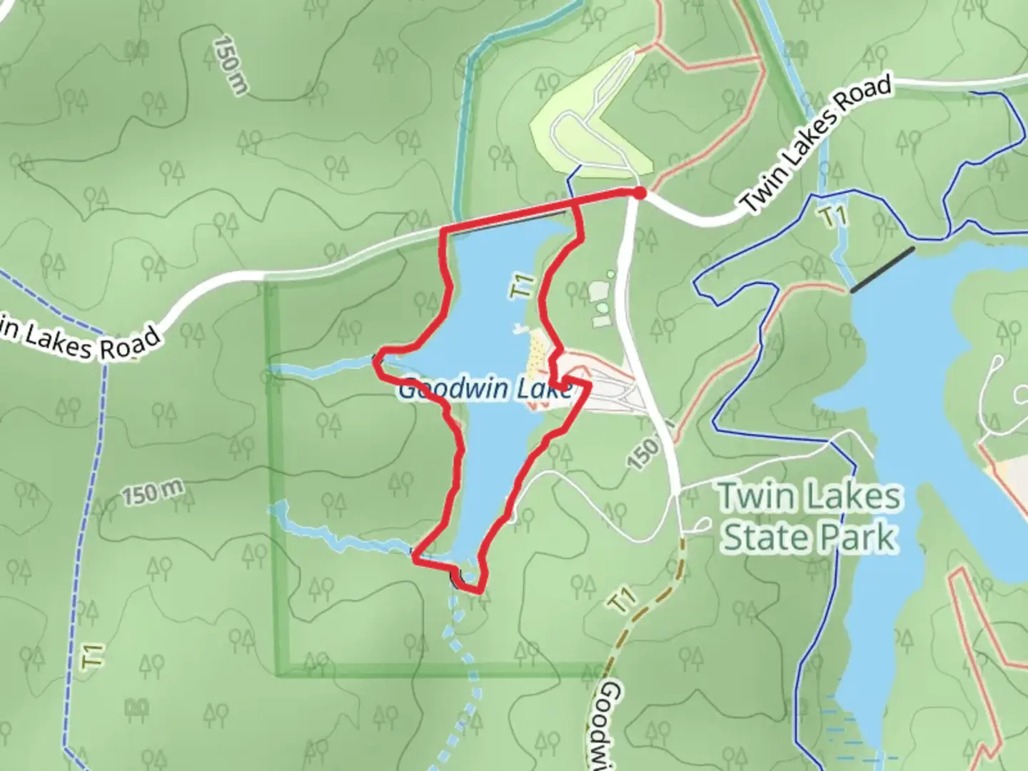 An image depicting the trail Goodwin Lake Trail and its surrounding area.