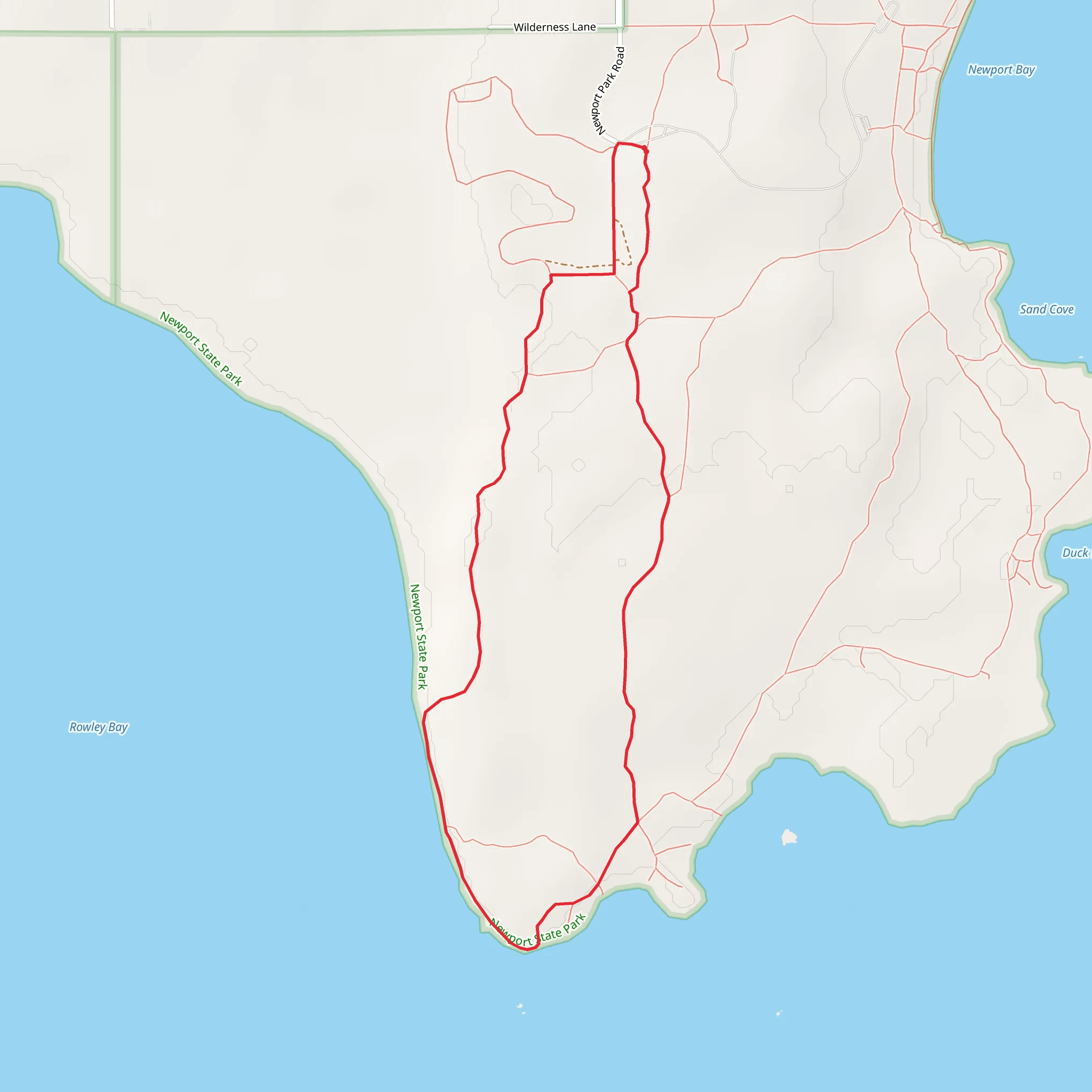 Rowleys Bay Loop mobile static map
