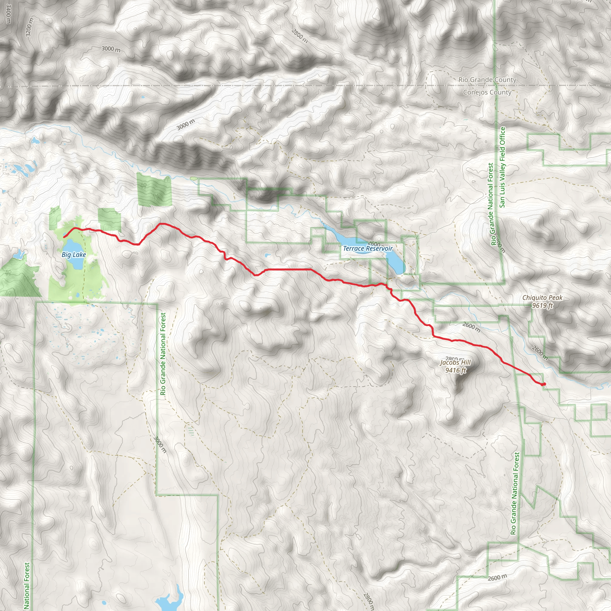 Hot Creek Trail mobile static map