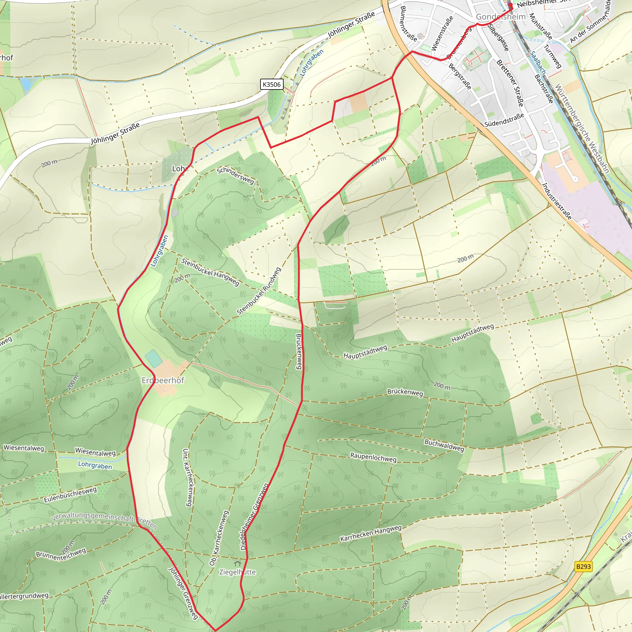 Karrheckenweg mobile static map