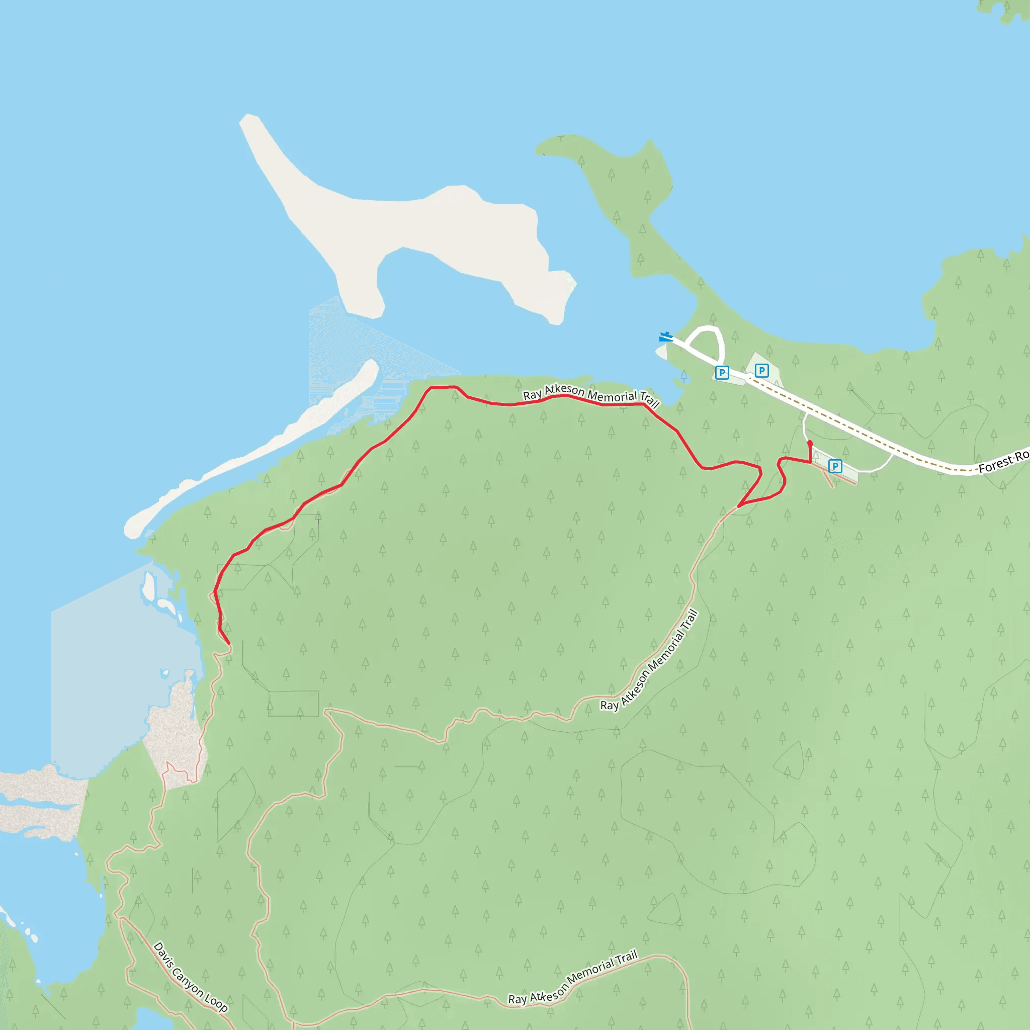 Ray Atkeson Memorial Trail - Short mobile static map
