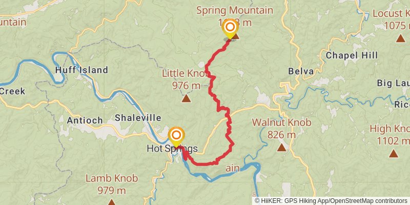 Appalachian Trail - North Carolina stage 21 Map
