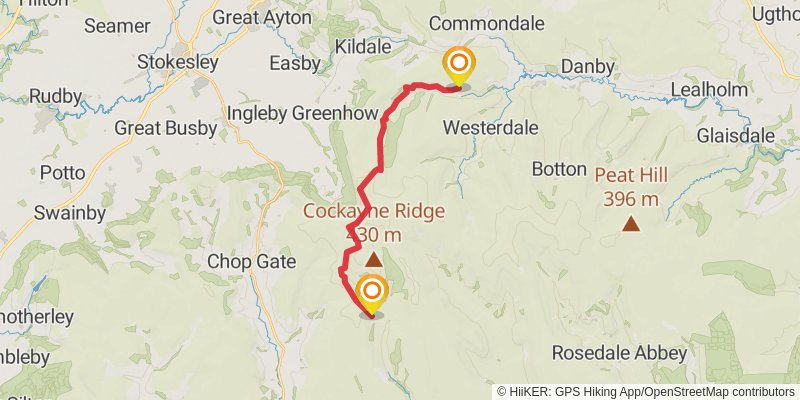 Rosedale Loop from Rosedale Abbey stage 2 Map
