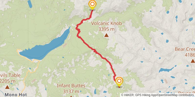 Pacific Crest Trail - Central California stage 22 Map