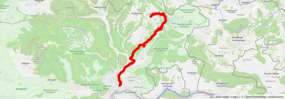 Klettgau-Rhein-Weg stage 3 Map