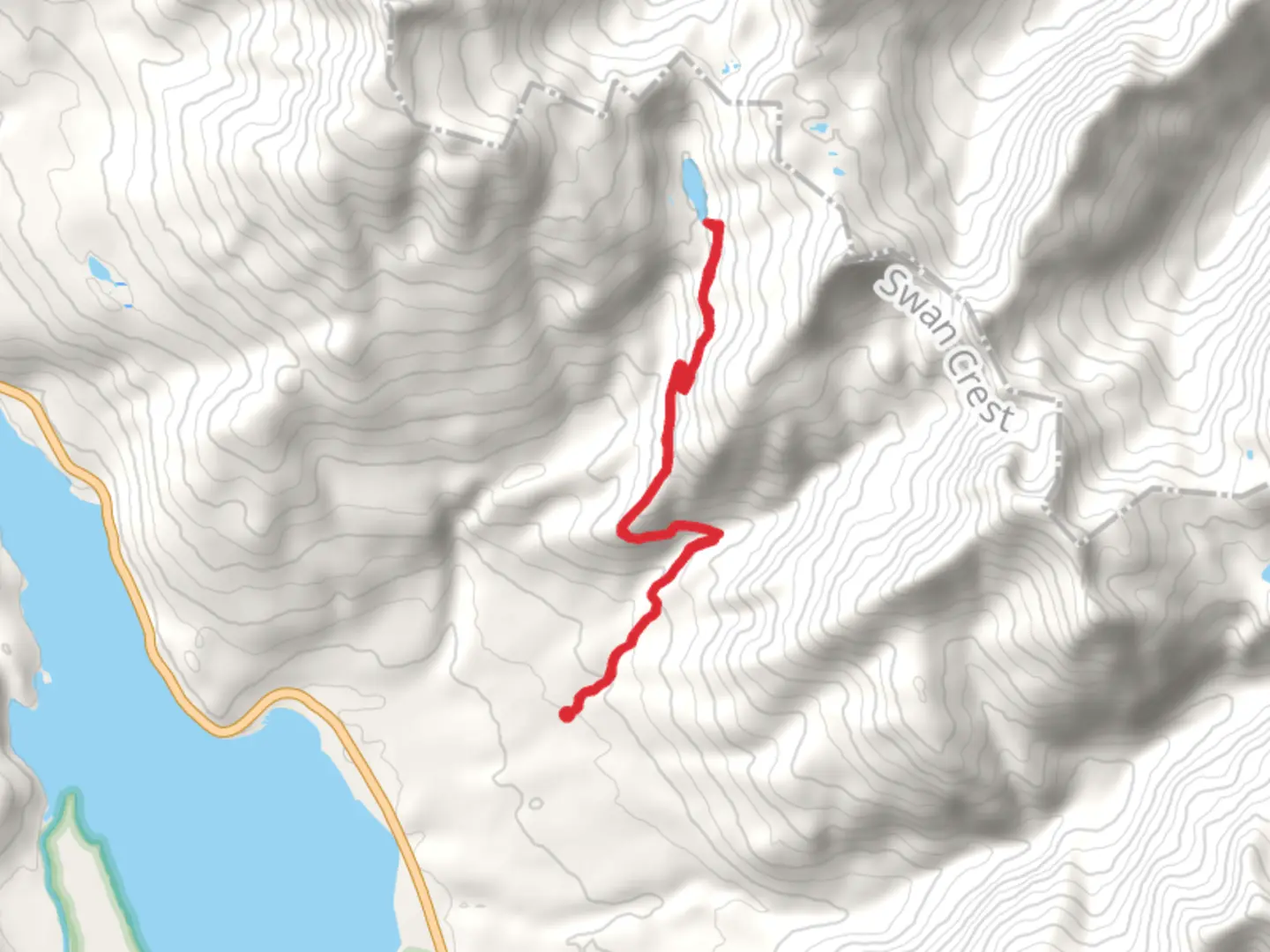 An image depicting the trail Hall Lake Trail from Fenby Lane and its surrounding area.