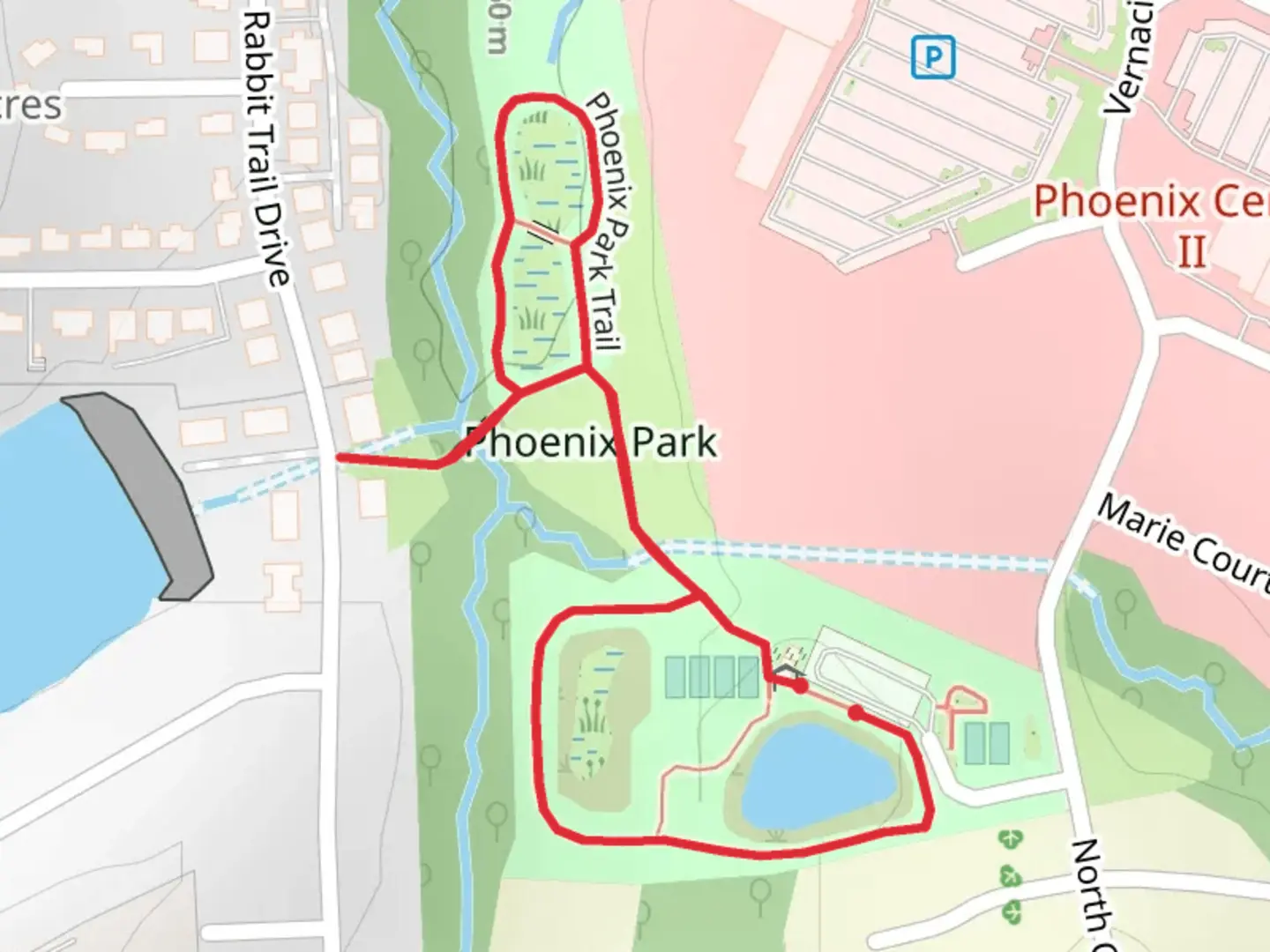 An image depicting the trail Phoenix Park Loop Trail and its surrounding area.