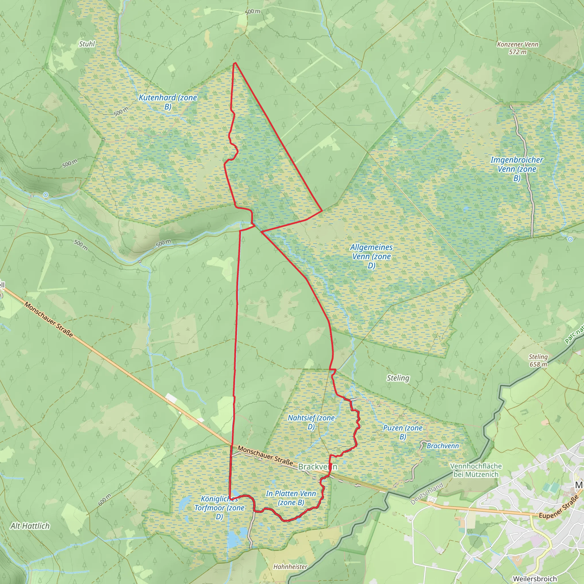 Blick ins Venn via Geopfad mobile static map