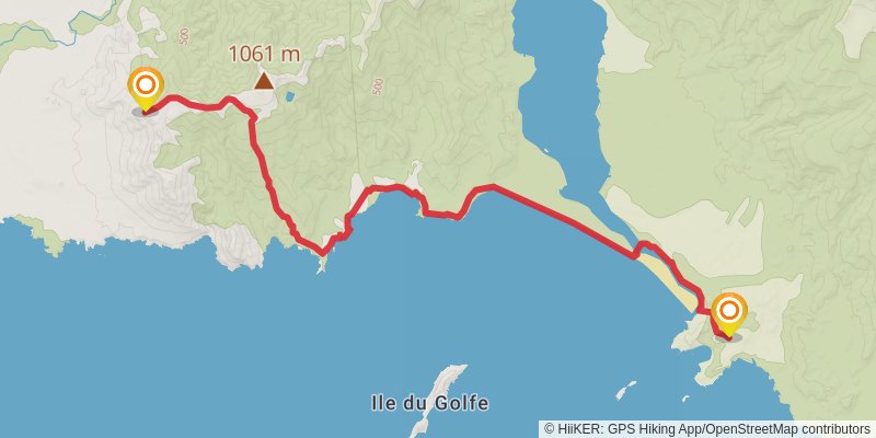 South Coast Track stage 3 Map