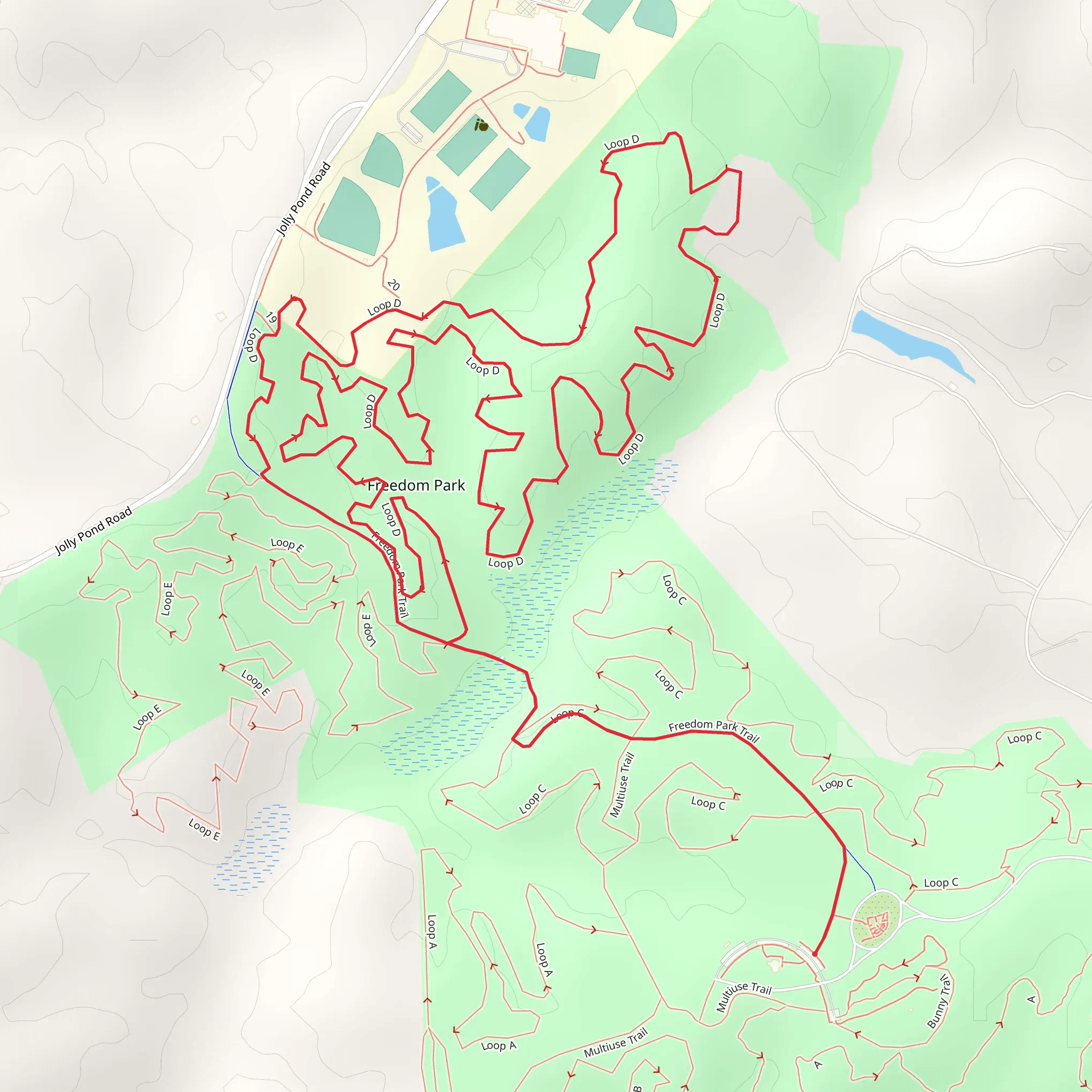 Freedom Park Loop - D mobile static map
