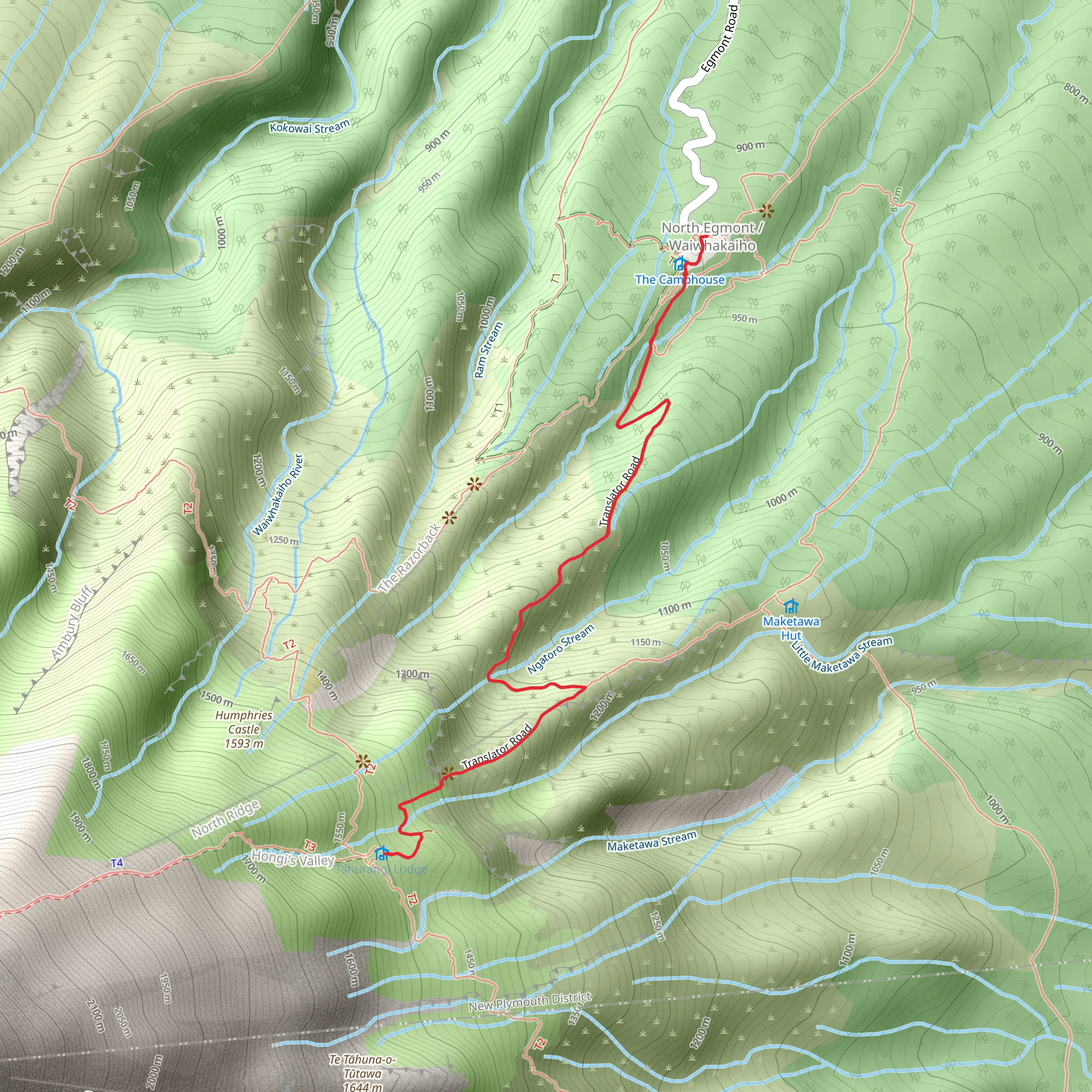 Tahurangi Lodge via Translator Rd mobile static map