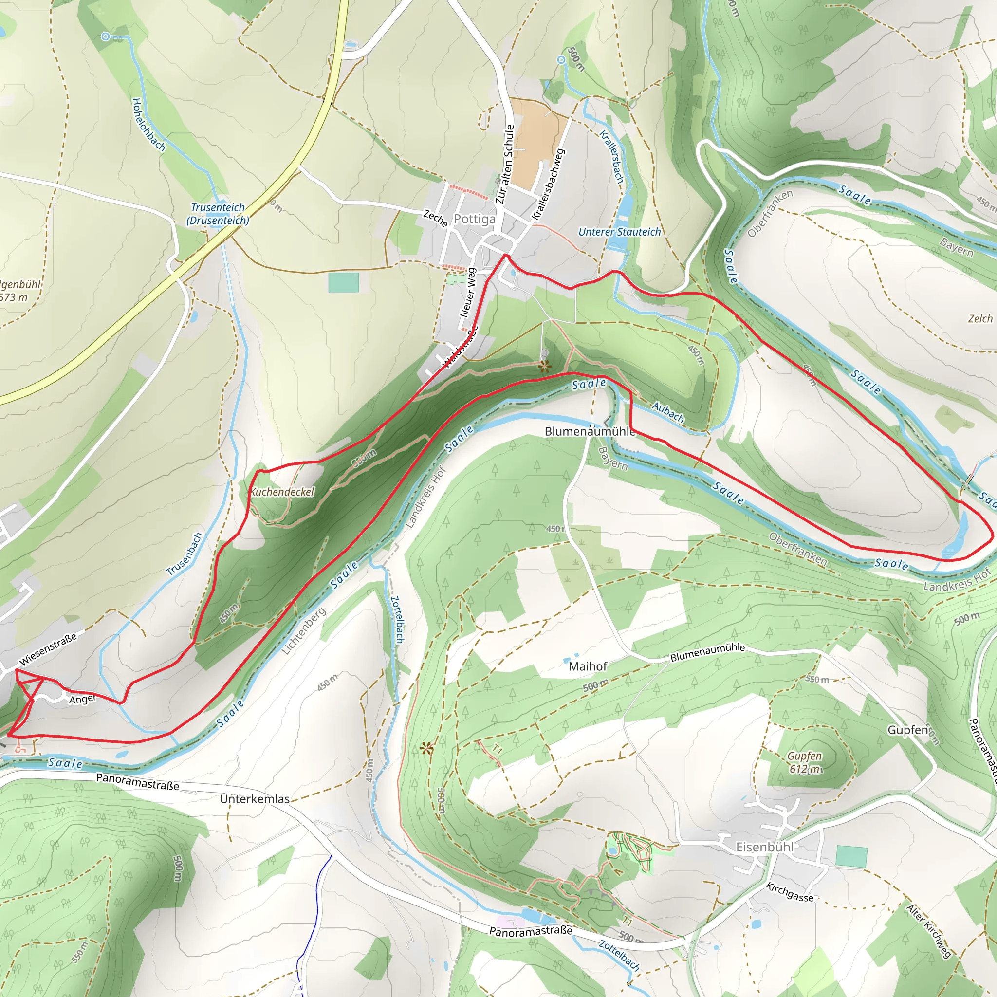 Saale Weg mobile static map
