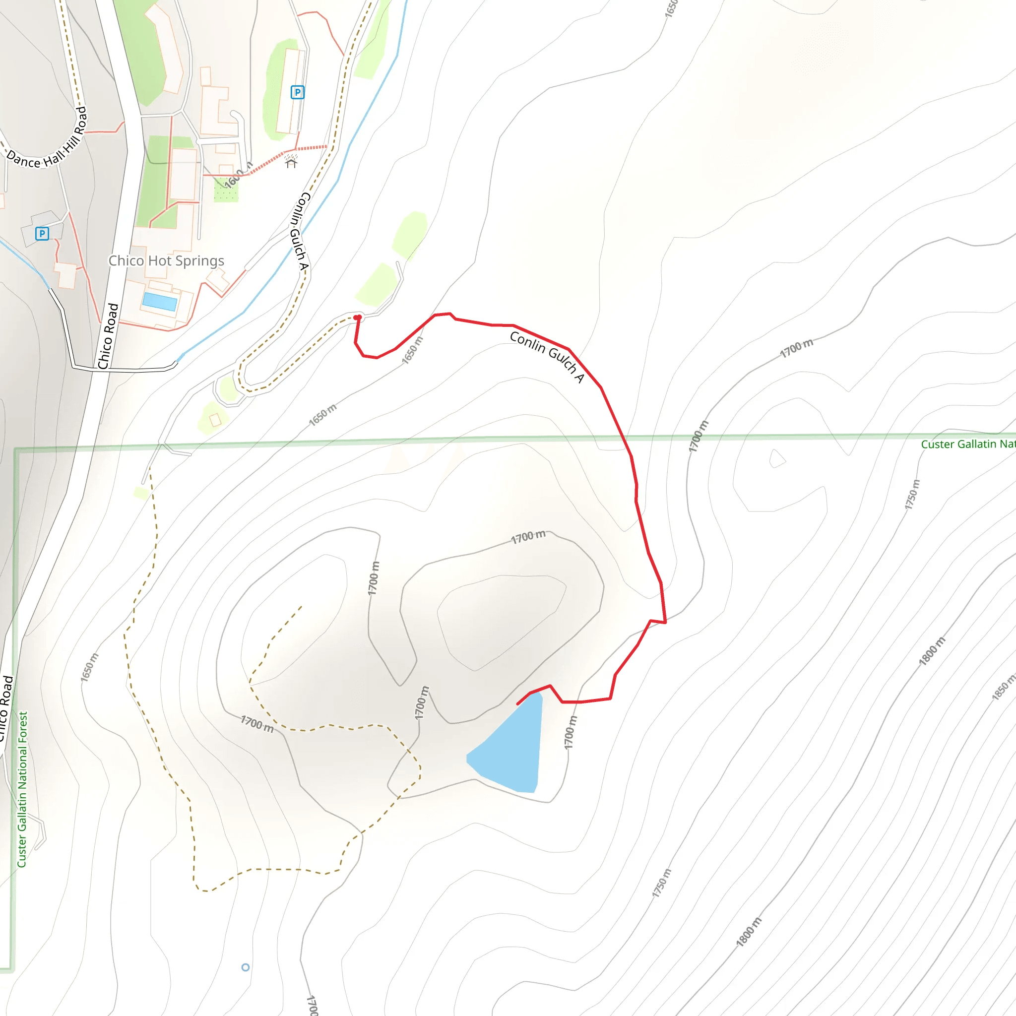 Chico Road Out and Back mobile static map