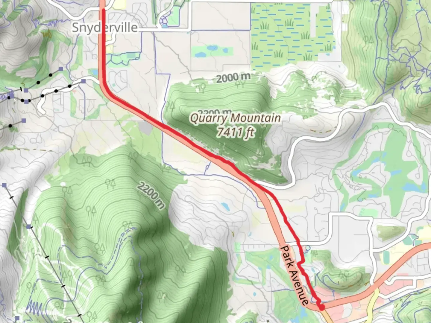 An image depicting the trail McLeod Creek Trail and its surrounding area.