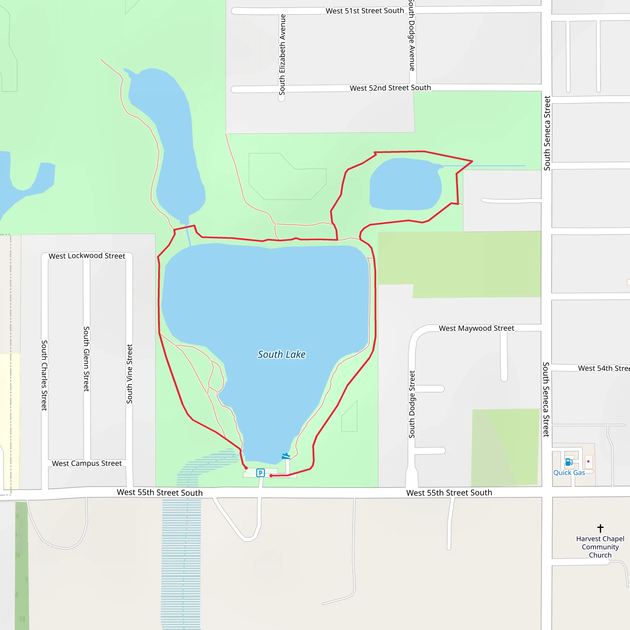South Lake Loop mobile static map