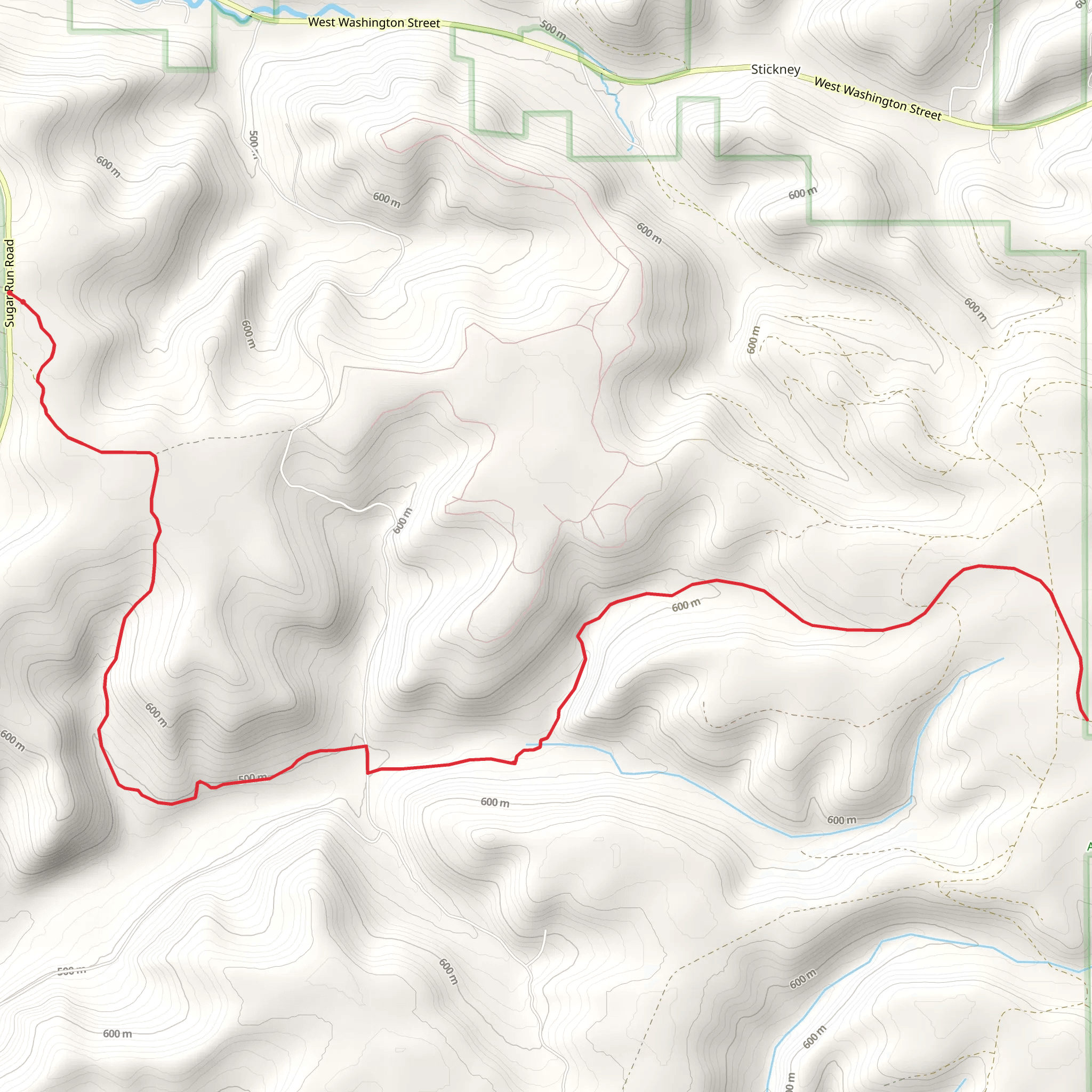 Bullis Hollow Trail mobile static map
