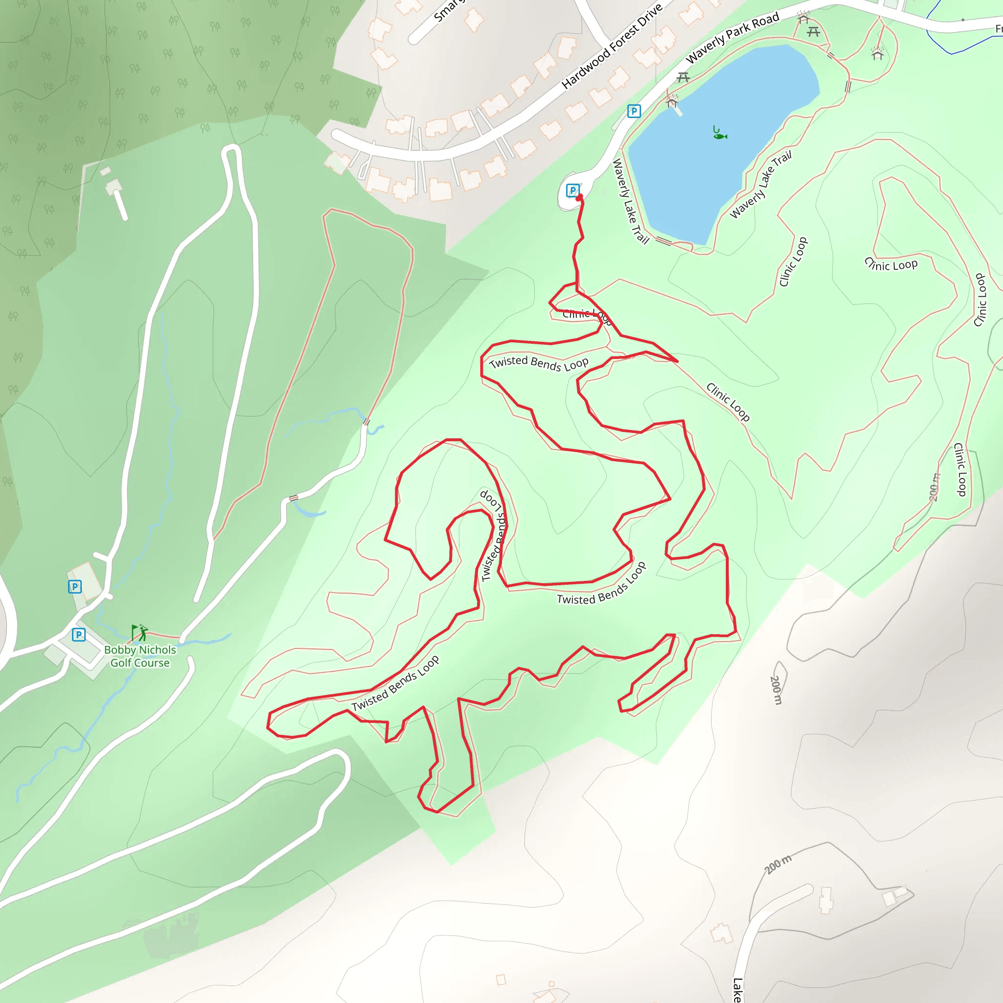 Twisted Bends Loop mobile static map