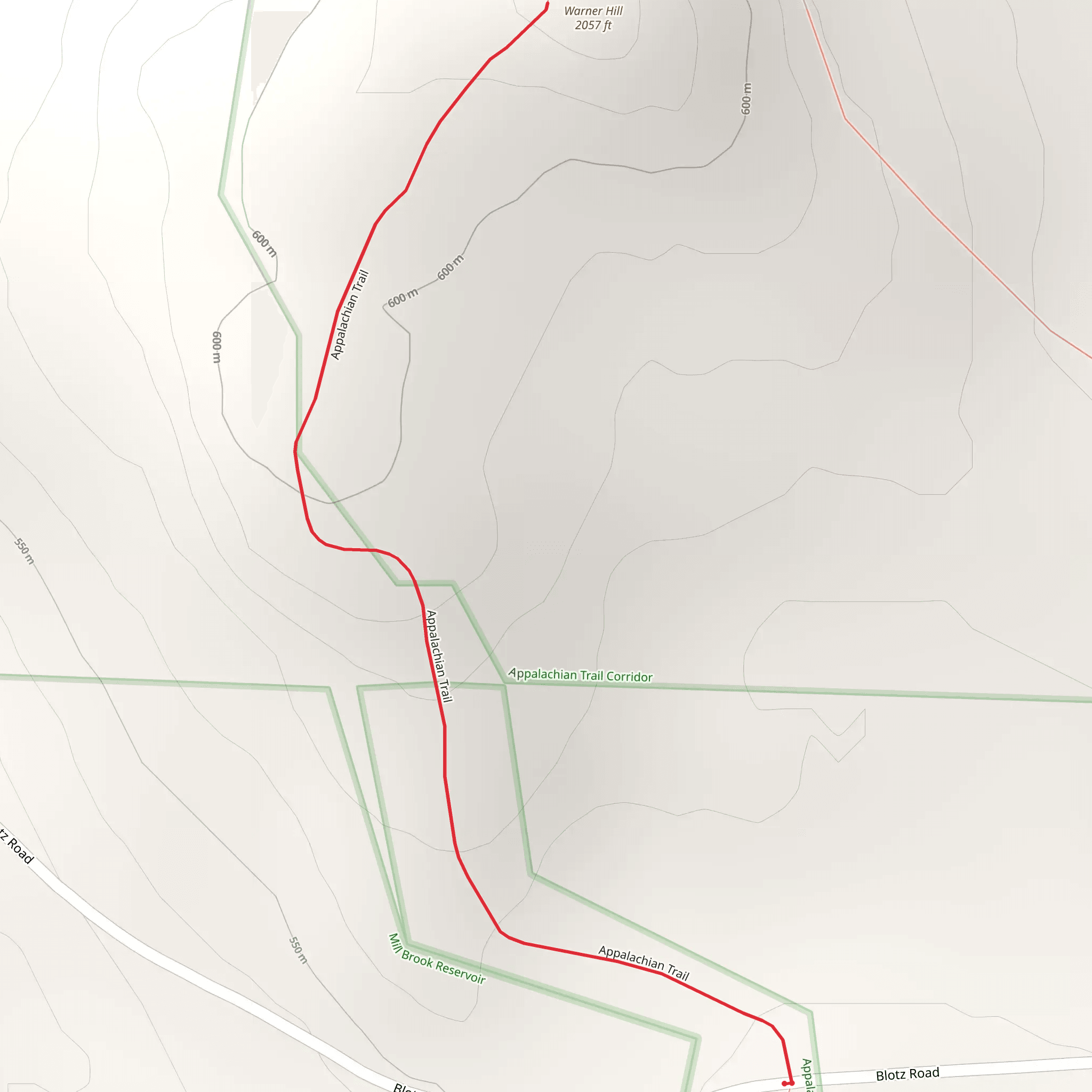 Warner Hill from Blotz Road mobile static map