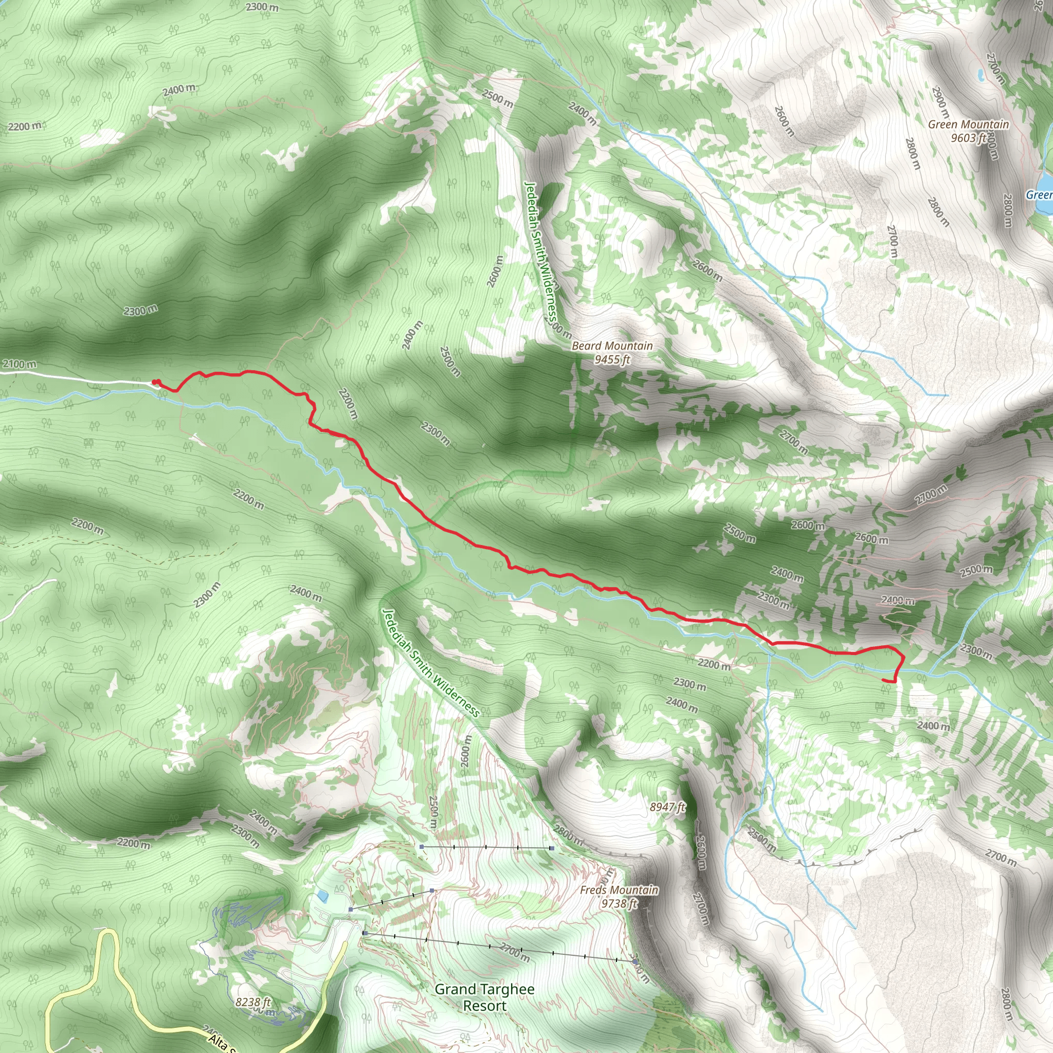 South Leigh Creek Trail mobile static map