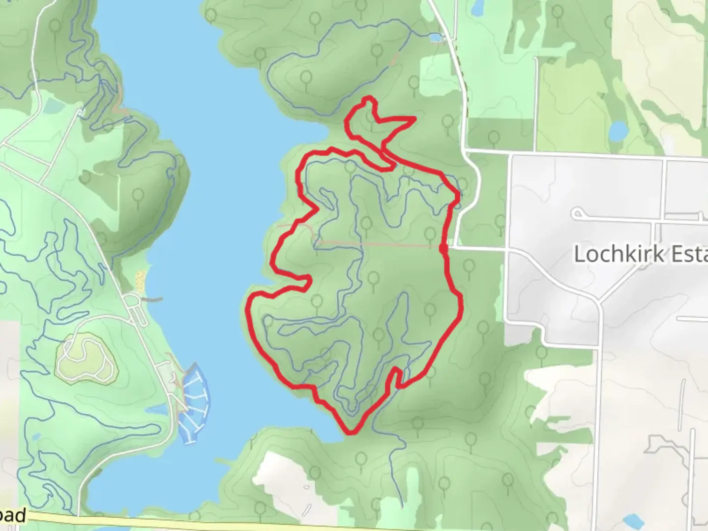 An image depicting the trail Larry's Trail and Larry Mattonen Memorial Loop Trail and its surrounding area.