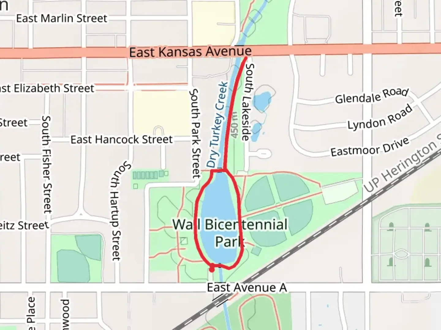 An image depicting the trail Wall Bicentennial Park Loop and its surrounding area.