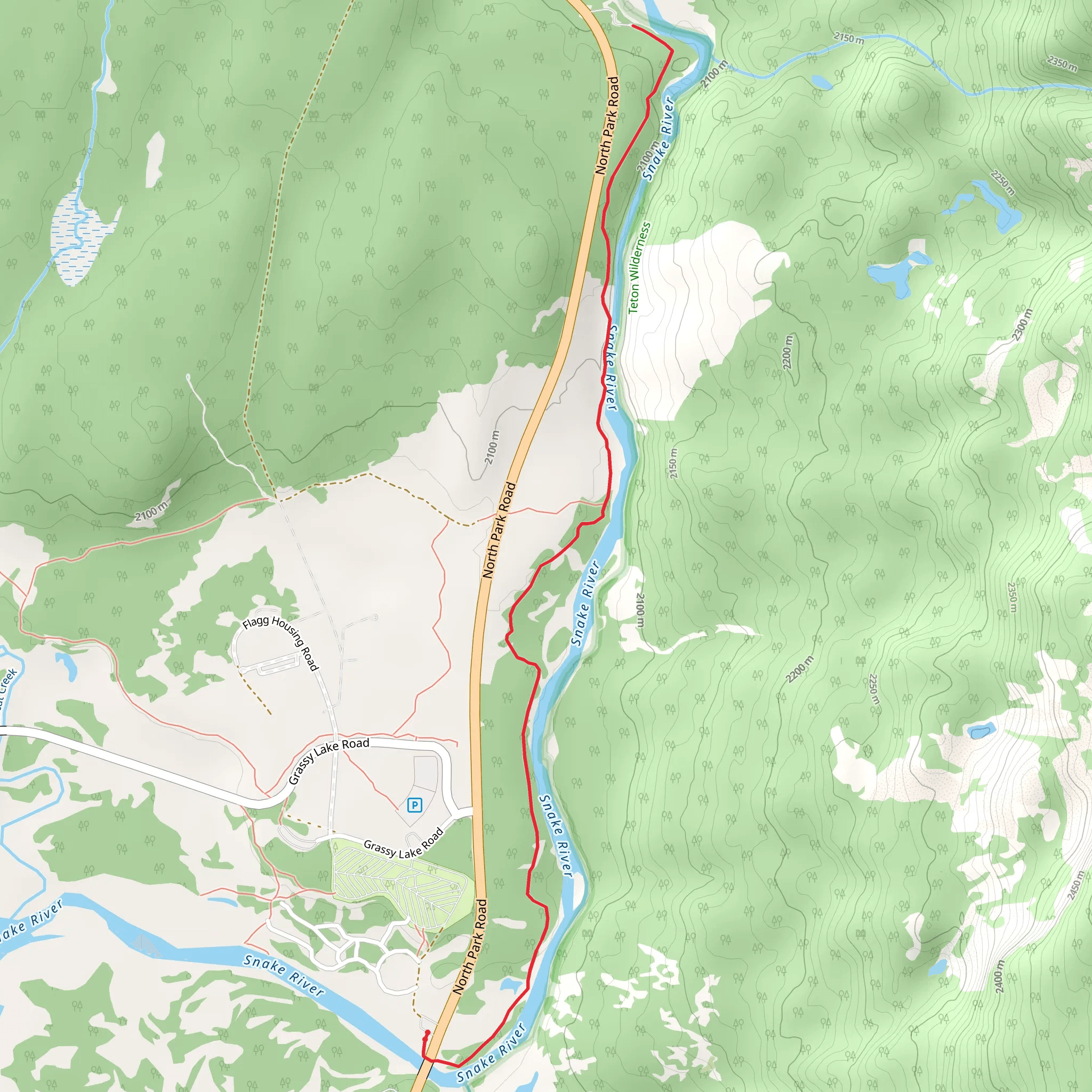 Snake River Out and Back mobile static map