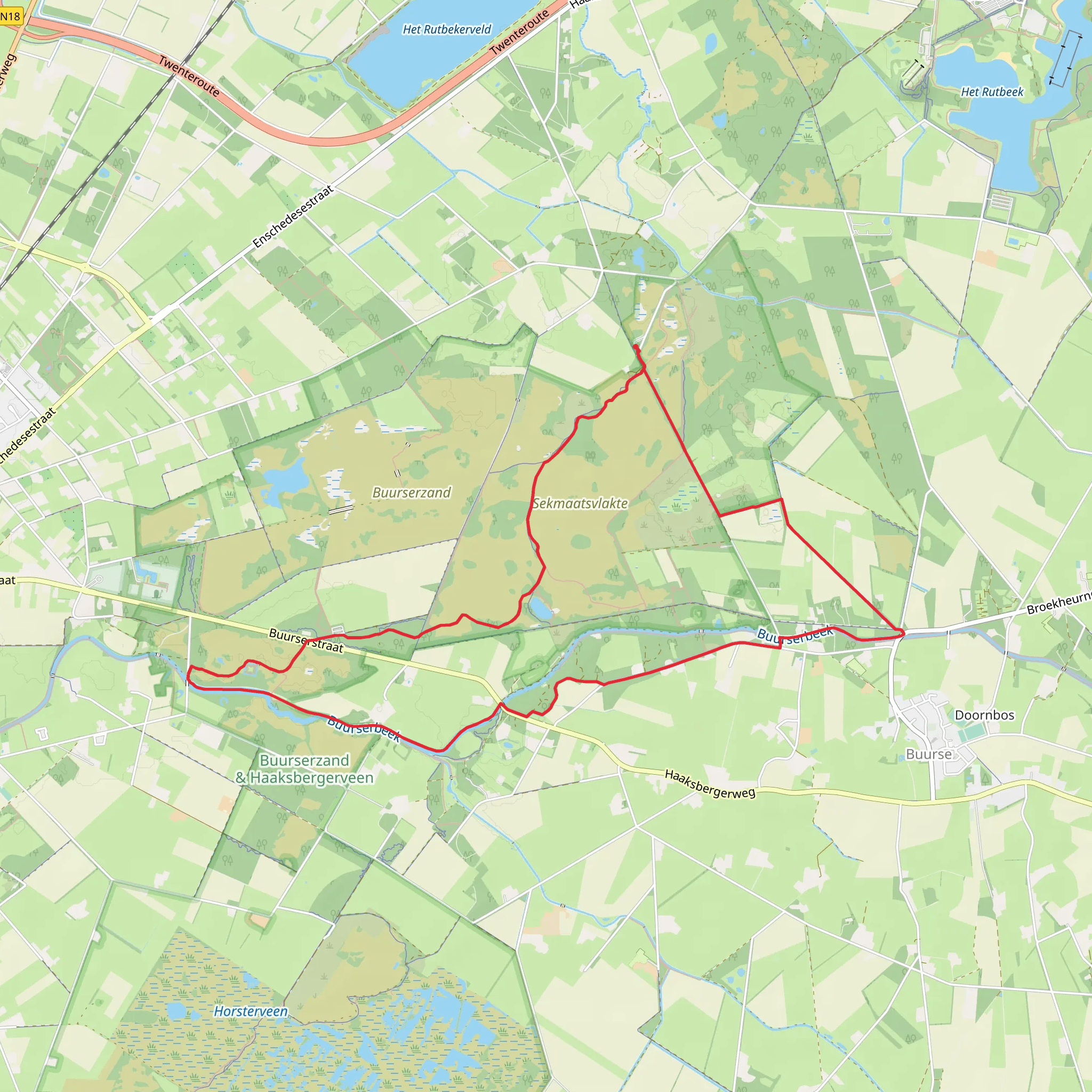 Buurserzand, Harrvelderschans and Koekoeksbrug Loop mobile static map