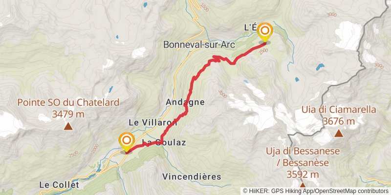 Tour de Haute Maurienne Vanoise stage 3 Map