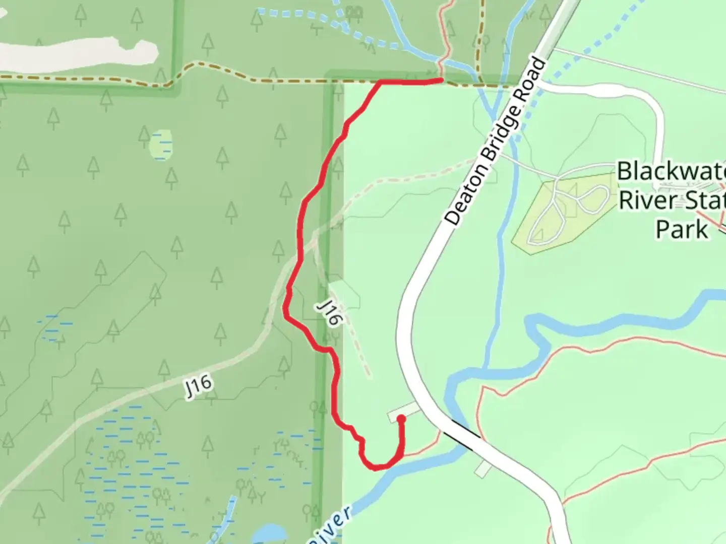 An image depicting the trail Juniper Creek Trail Out and Back and its surrounding area.