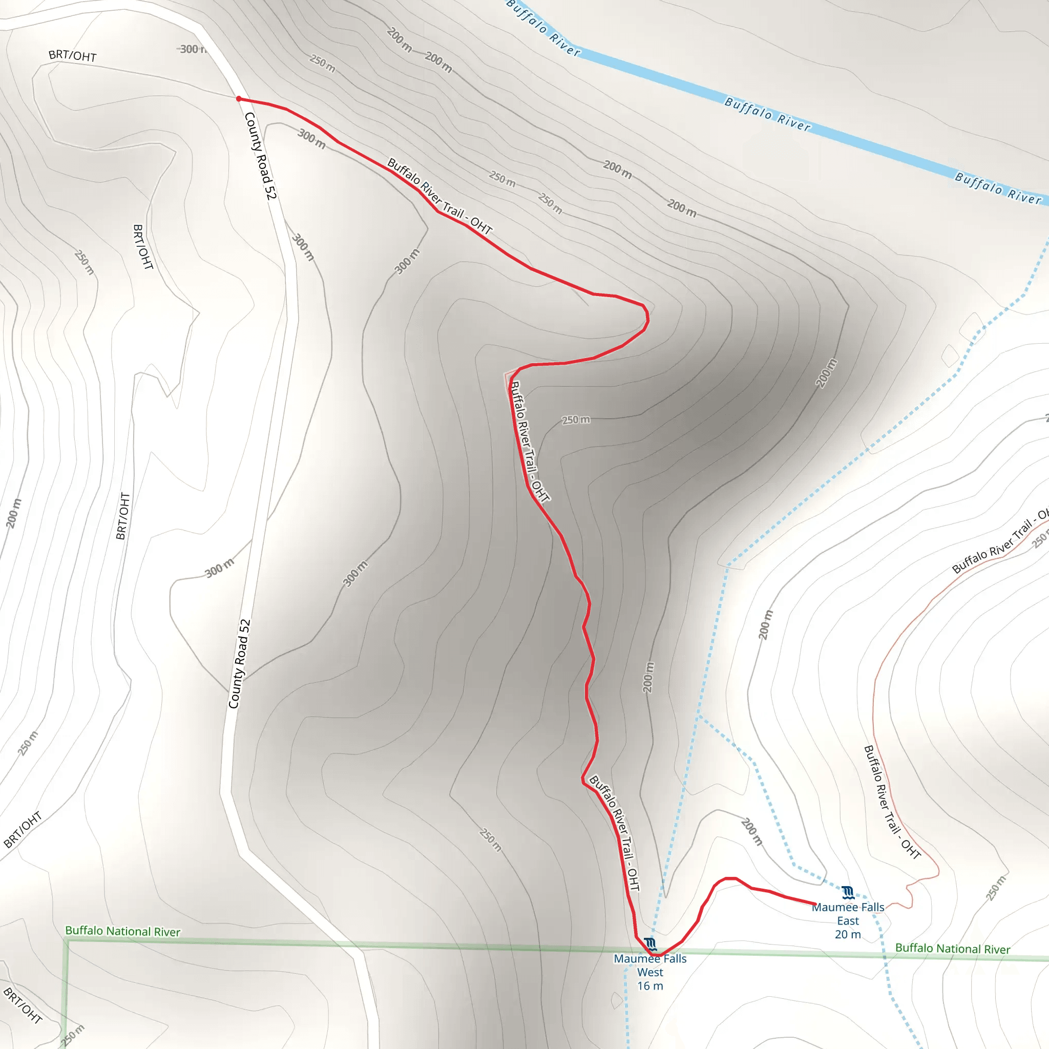 Buffalo River Trail - OHT from County Road 52 mobile static map