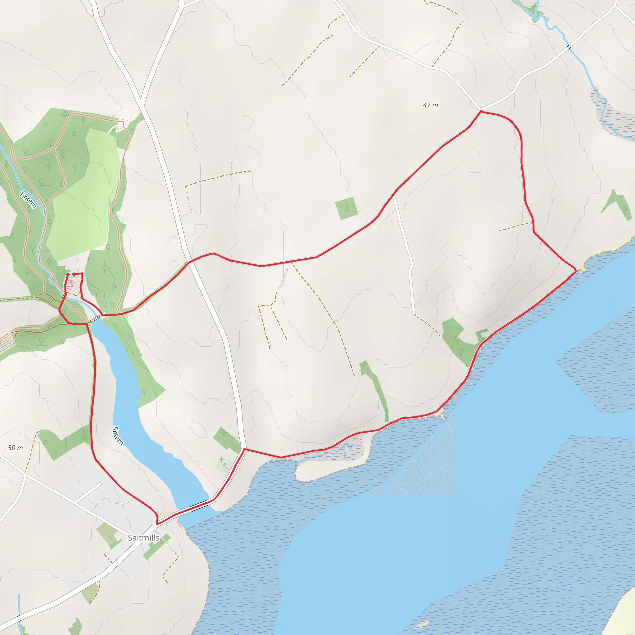Tintern Trails - Bannow Bay Trail mobile static map