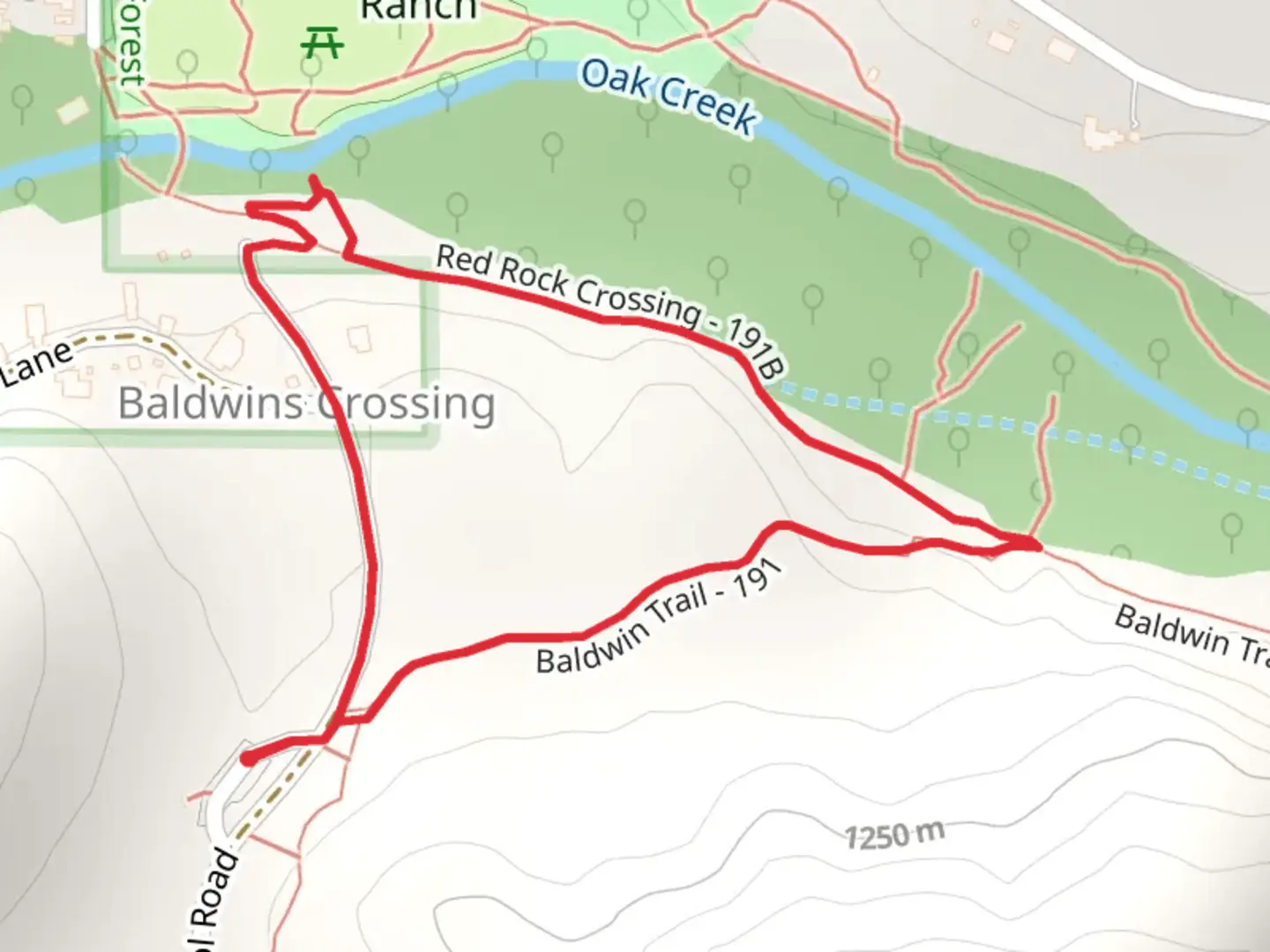 An image depicting the trail Baldwin Loop Trail and its surrounding area.