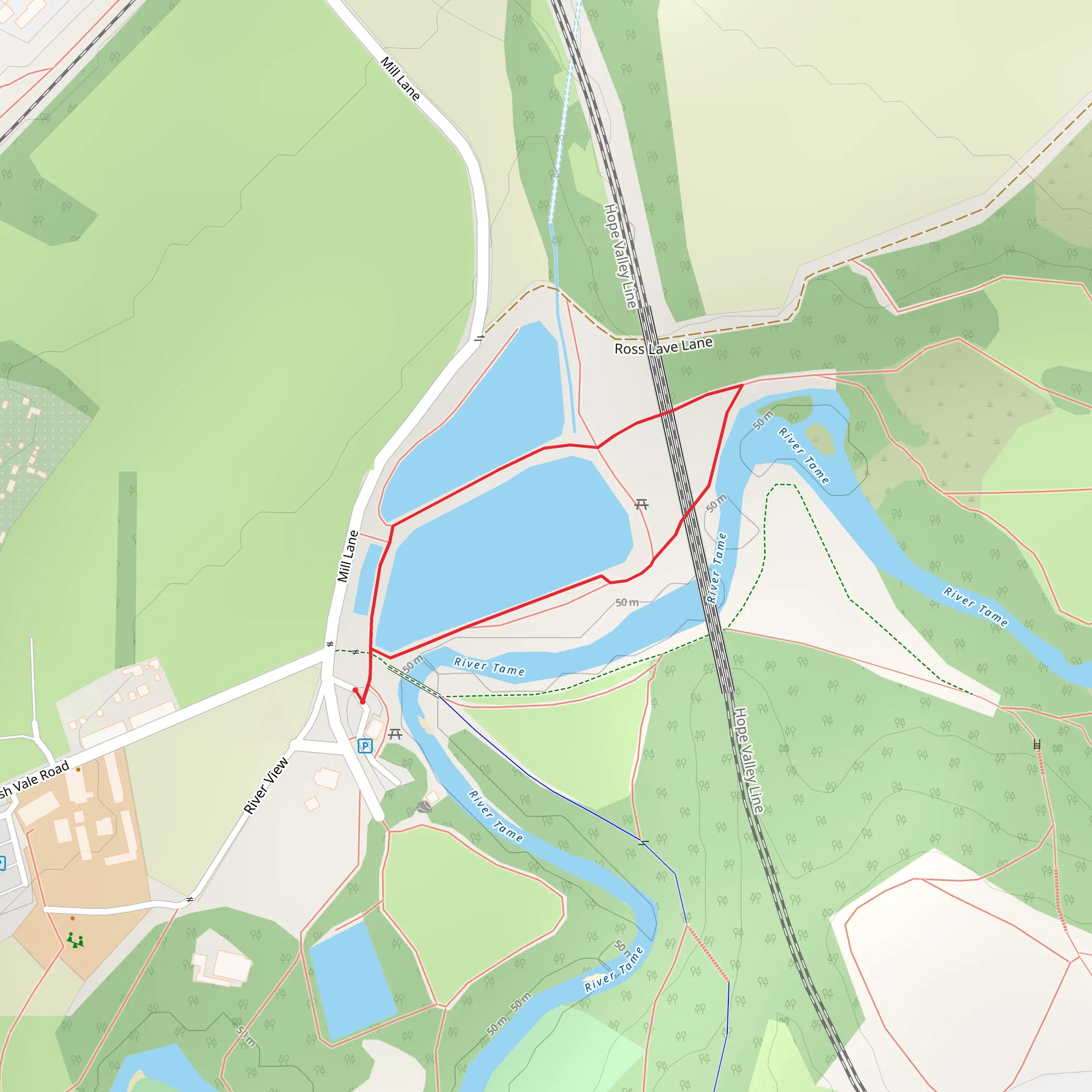 Reddish Viaduct Loop mobile static map