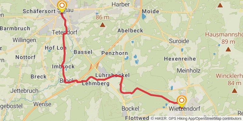 Heidschnuckenweg alt 3 Map