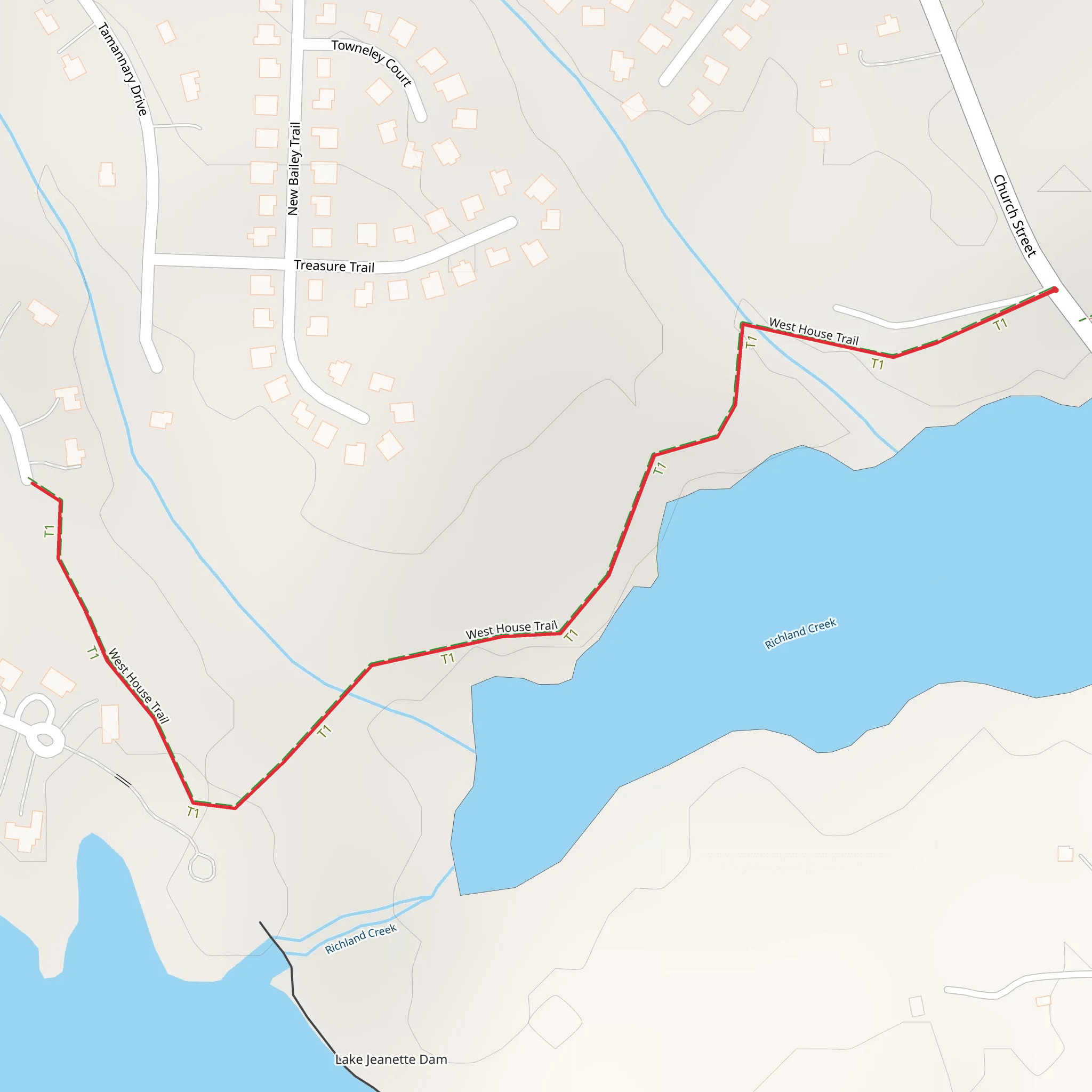 West House Trail mobile static map