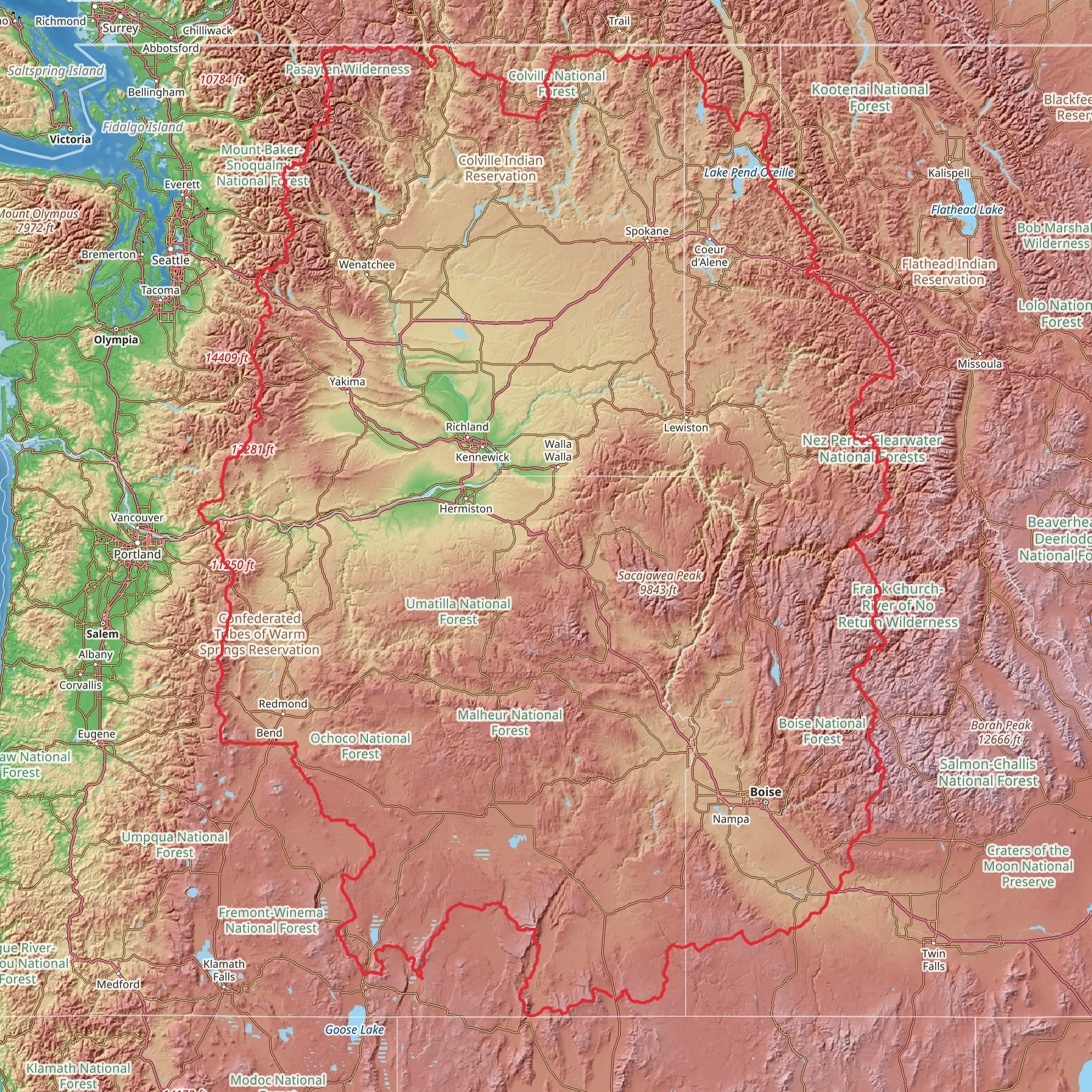 Ultra Pedestrian North Loop mobile static map