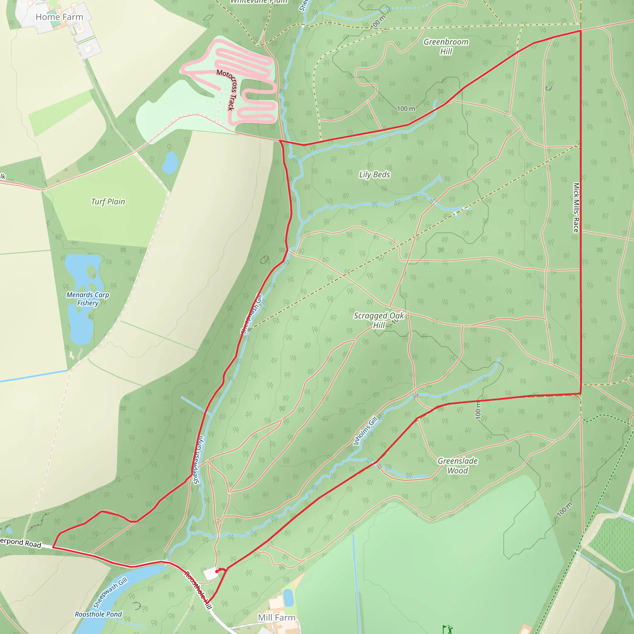 St Leonard's Forest Loop mobile static map